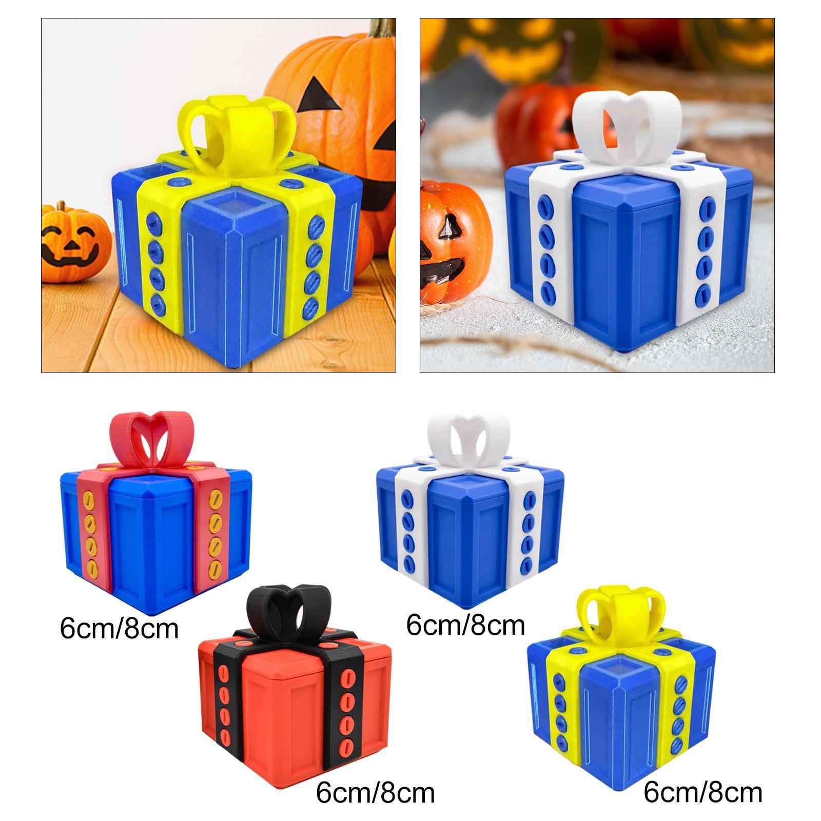 Annoying Gift Box with Screws Decorative Gift Box Storage Box Container Case Red 6cm