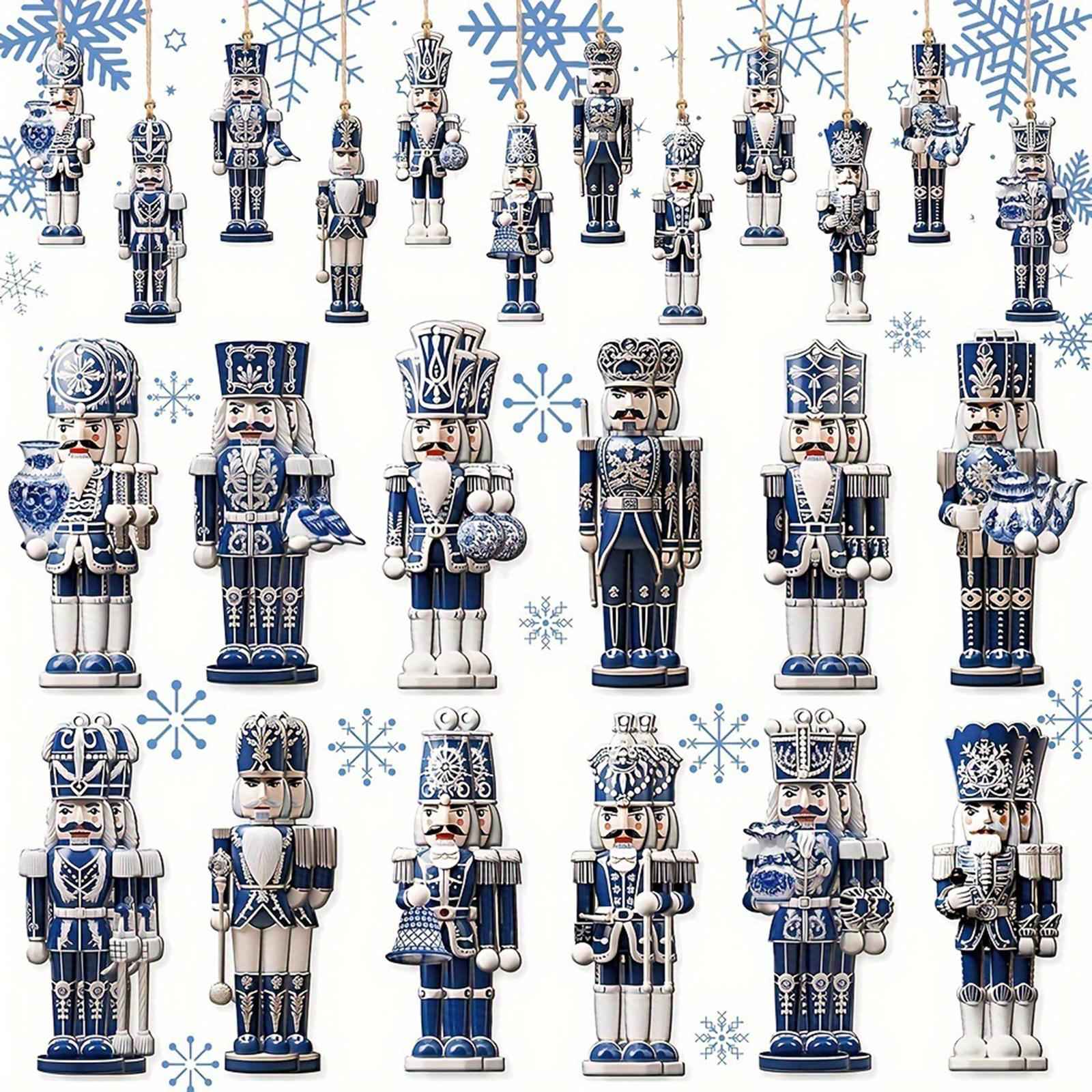 24x Christmas Nutcracker Ornaments Decor Sturdy for Living Room