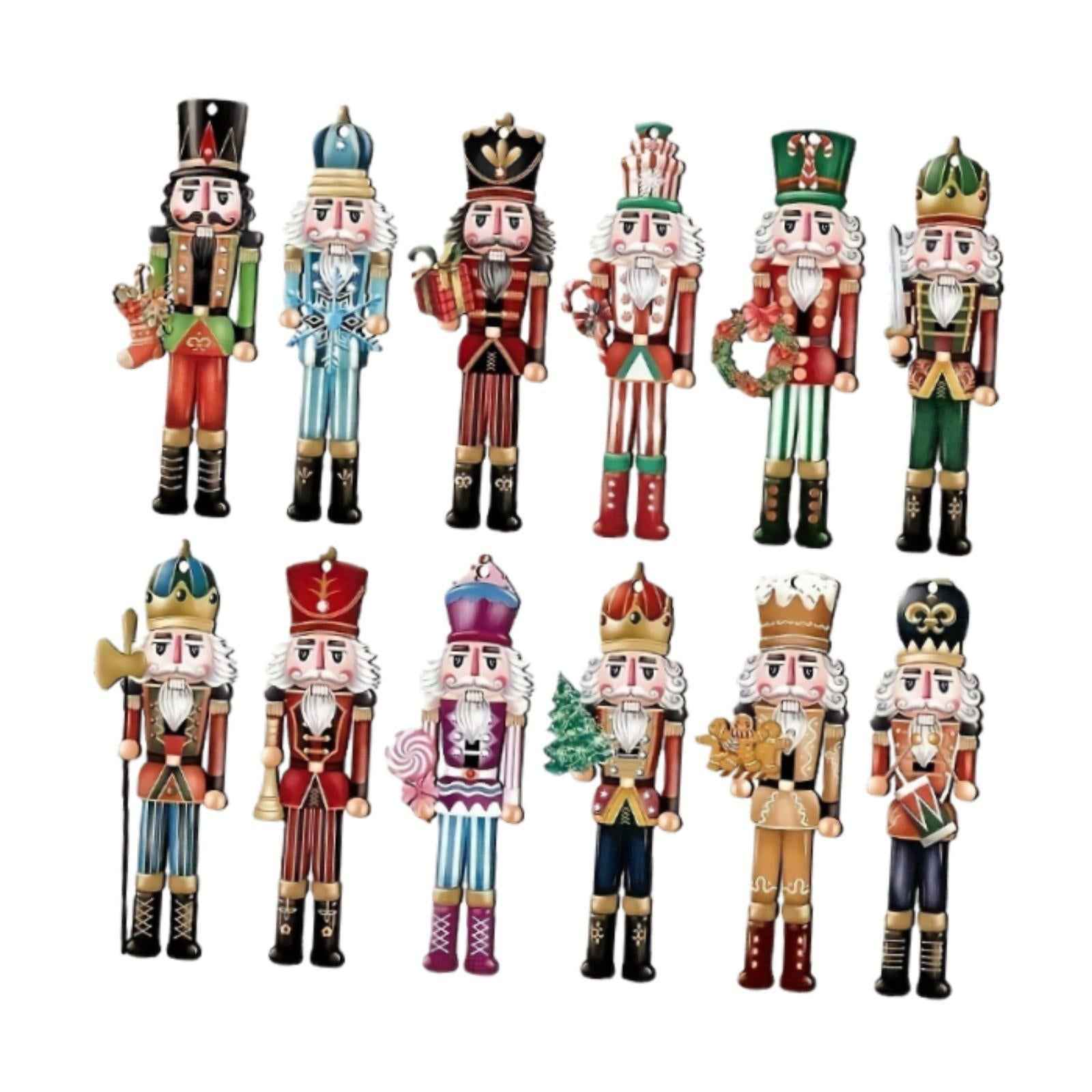 12x Nutcracker Figurines Christmas Decor Home Decor for Birthday Living Room