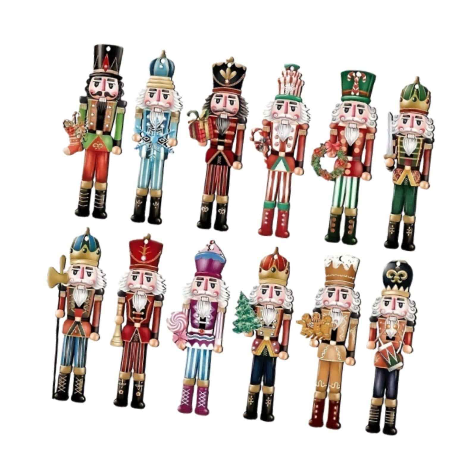 12x Nutcracker Figurines Christmas Decor Home Decor for Birthday Living Room