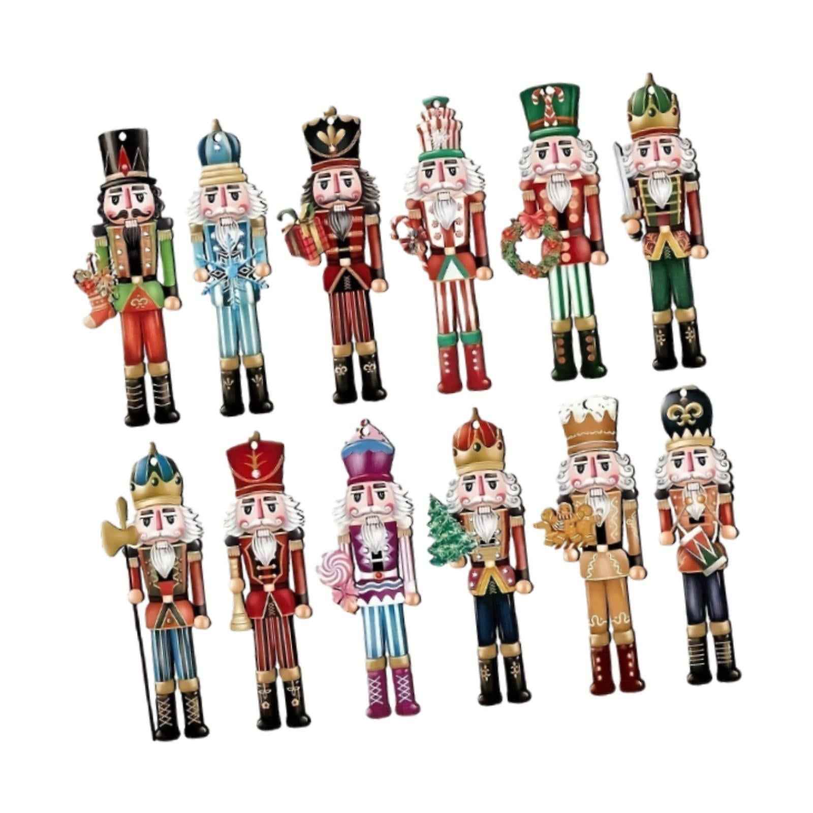 12x Nutcracker Figurines Christmas Decor Home Decor for Birthday Living Room
