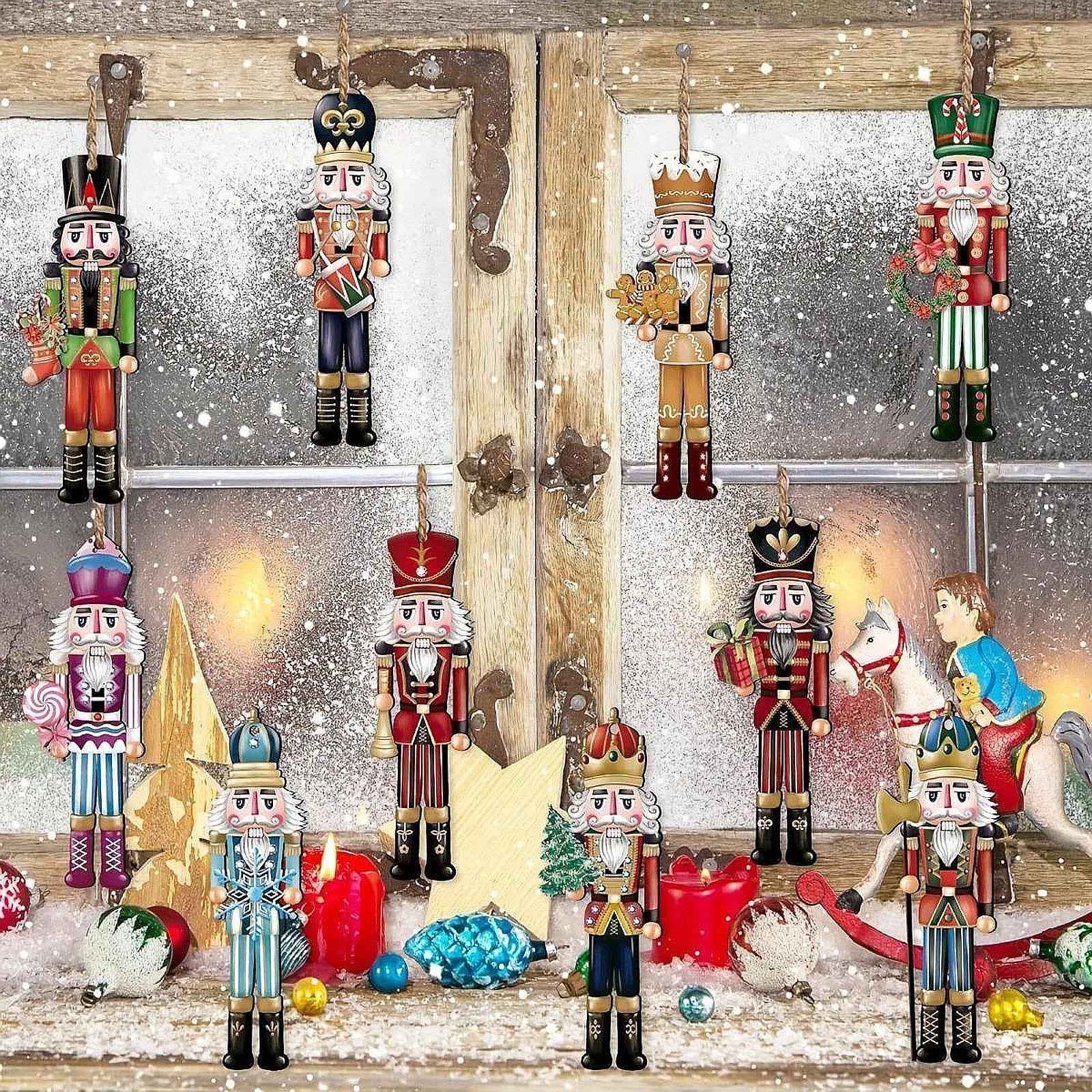 12x Nutcracker Figurines Christmas Decor Home Decor for Birthday Living Room