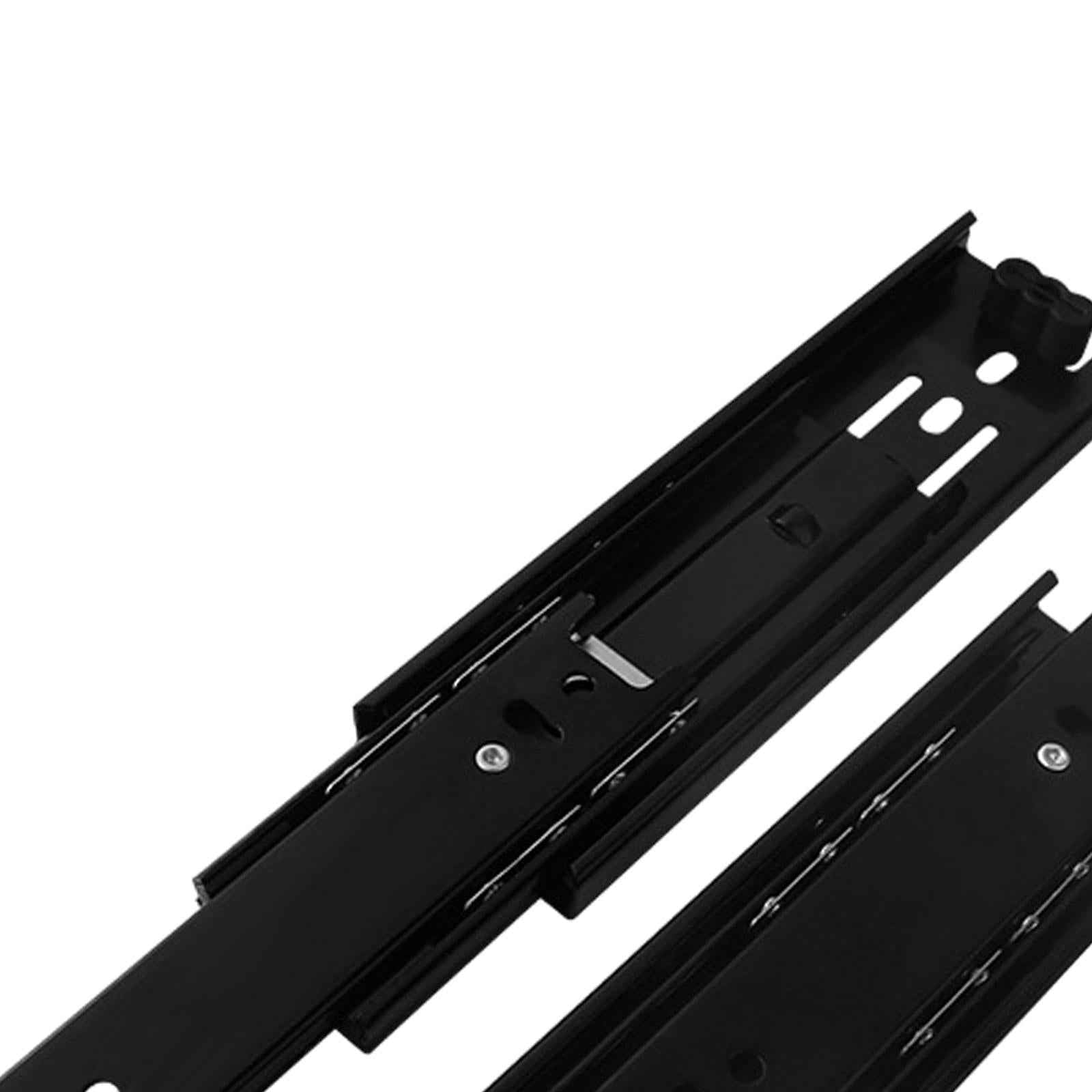 Cabinet Drawer Slides Replacement Rails Tracks for Furniture Dresser Bedroom Length 6 inch Black
