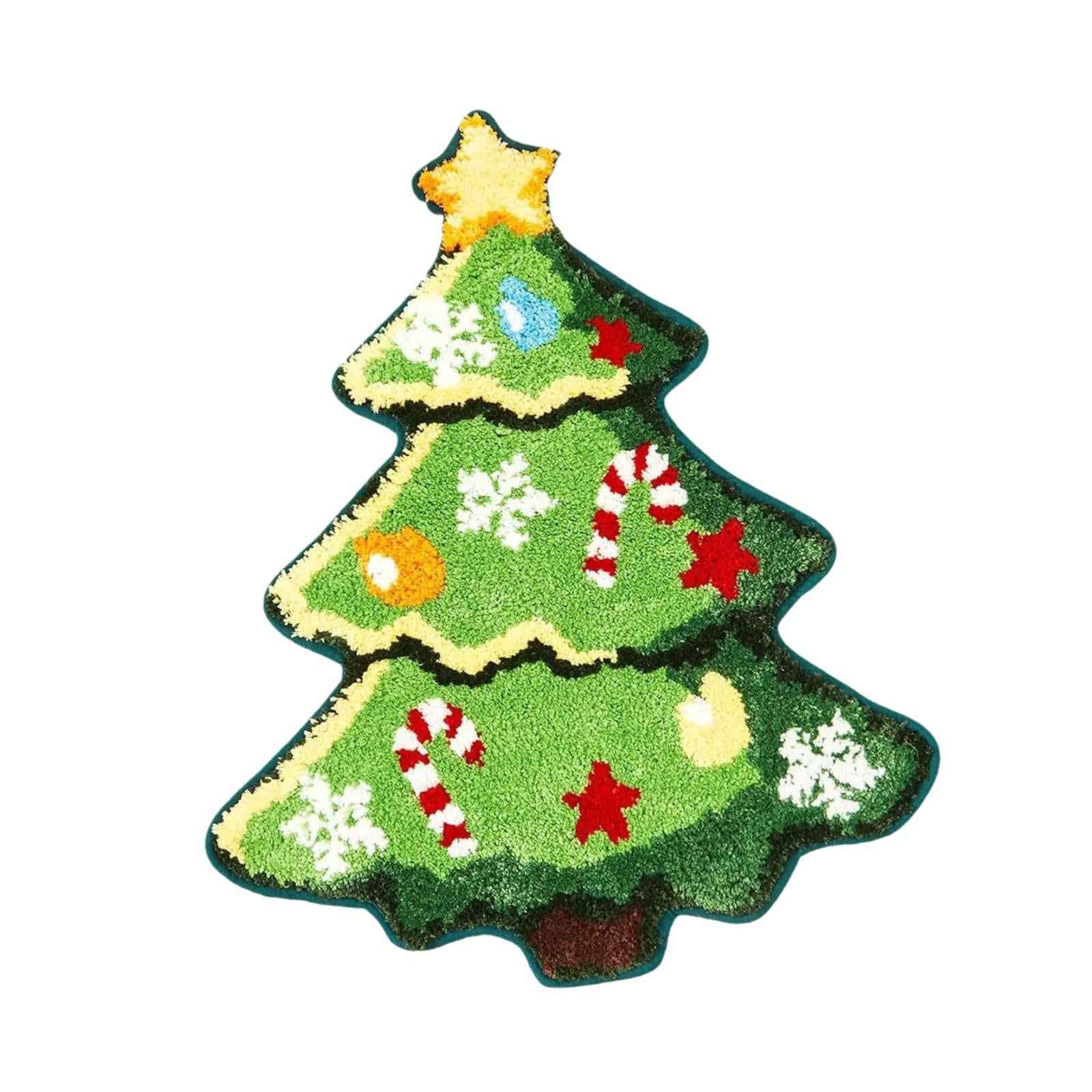 Christmas Rug Professional Nordic Gifts Decorations Comfortable Bathroom Rug with Star