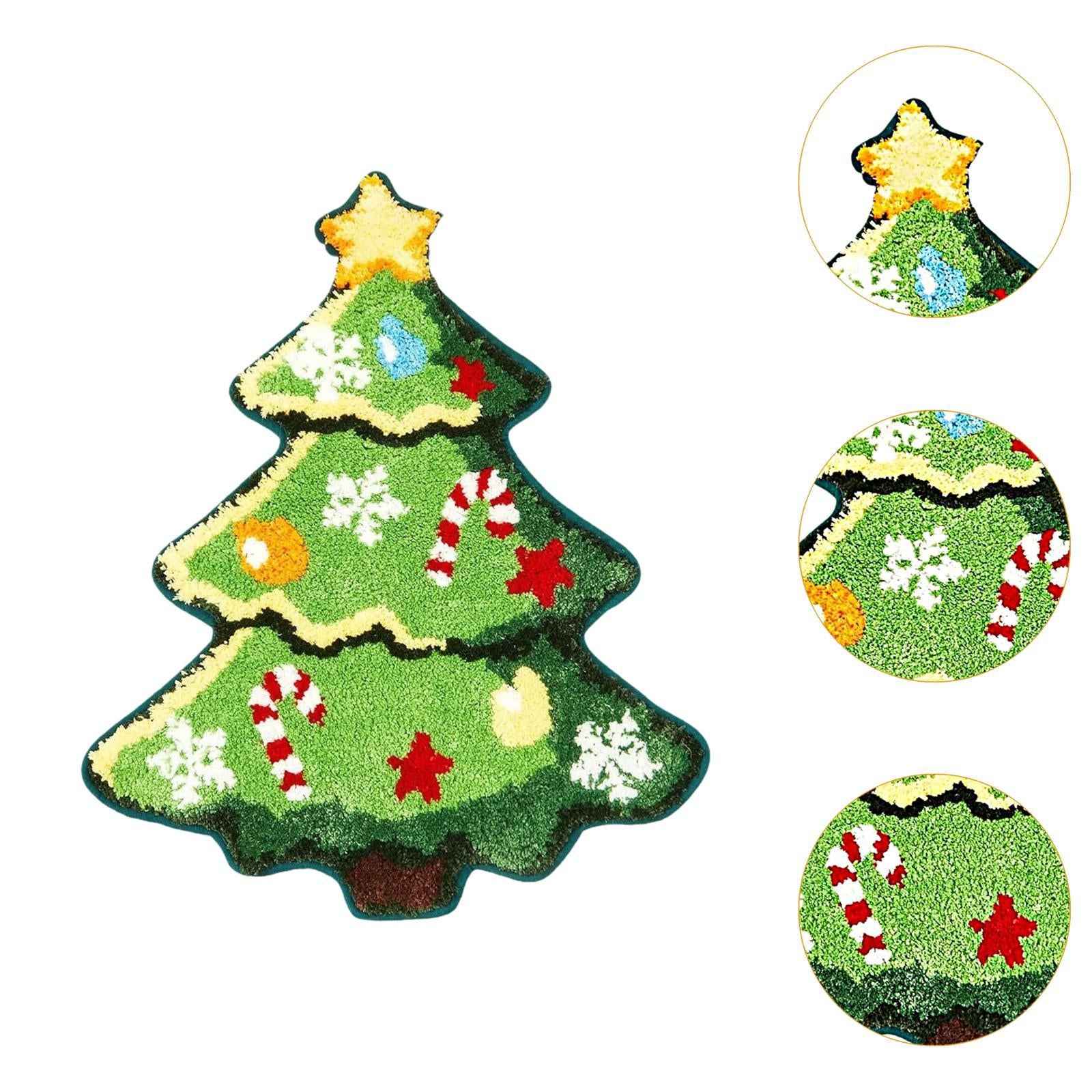 Christmas Rug Professional Nordic Gifts Decorations Comfortable Bathroom Rug with Star