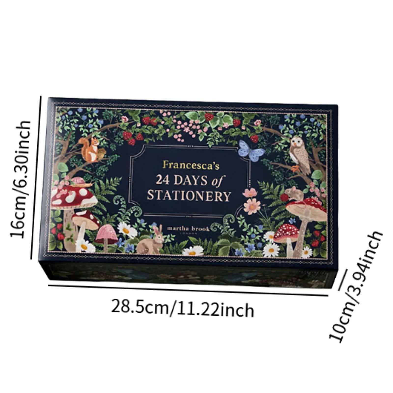 Advent Calendar 2024 Stationery Christmas Gifts Notebook Pens Stickers Notes