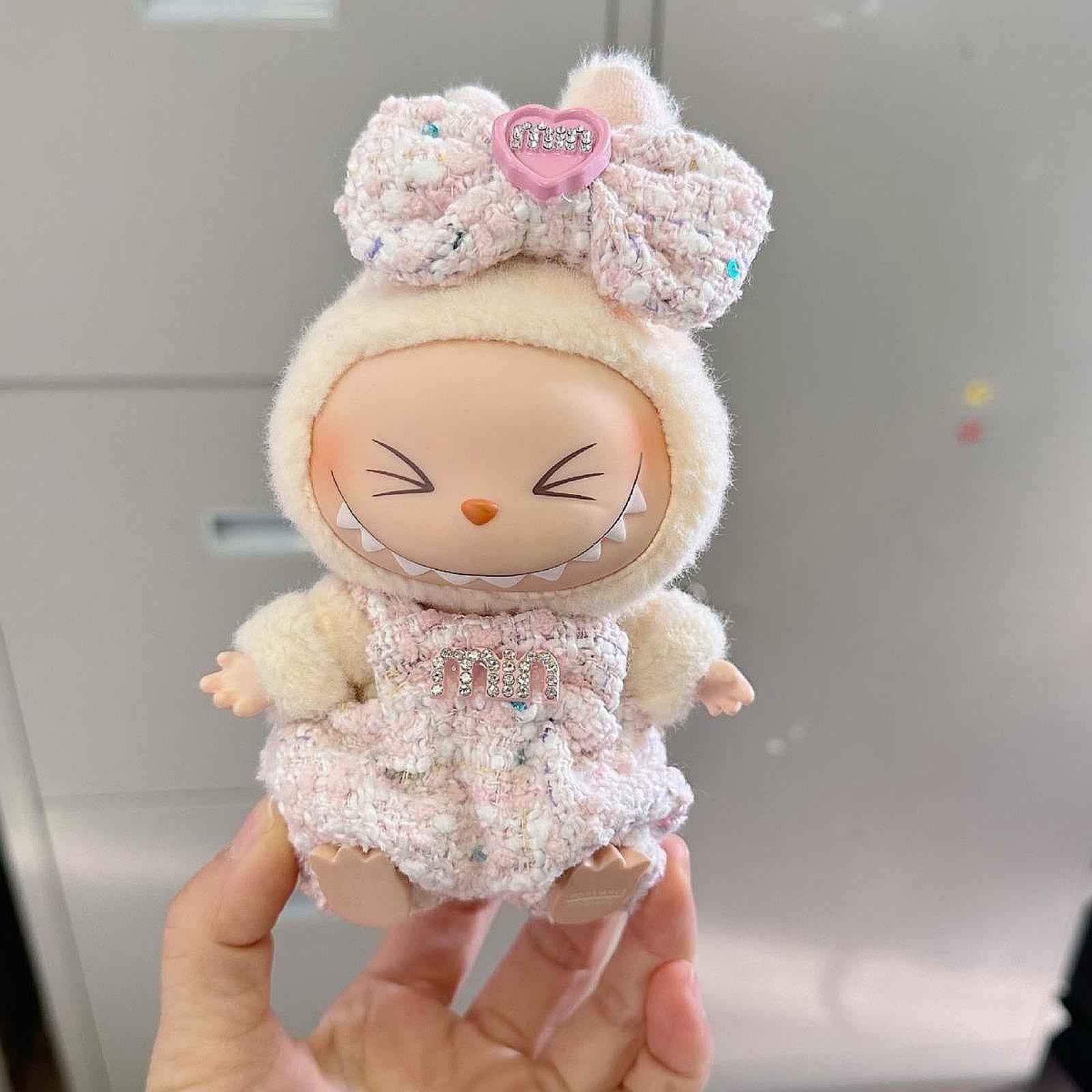 Doll Clothesmini Plush Doll Clothes Party with Bowknot for 15 cm 17 cm Dolls Style A
