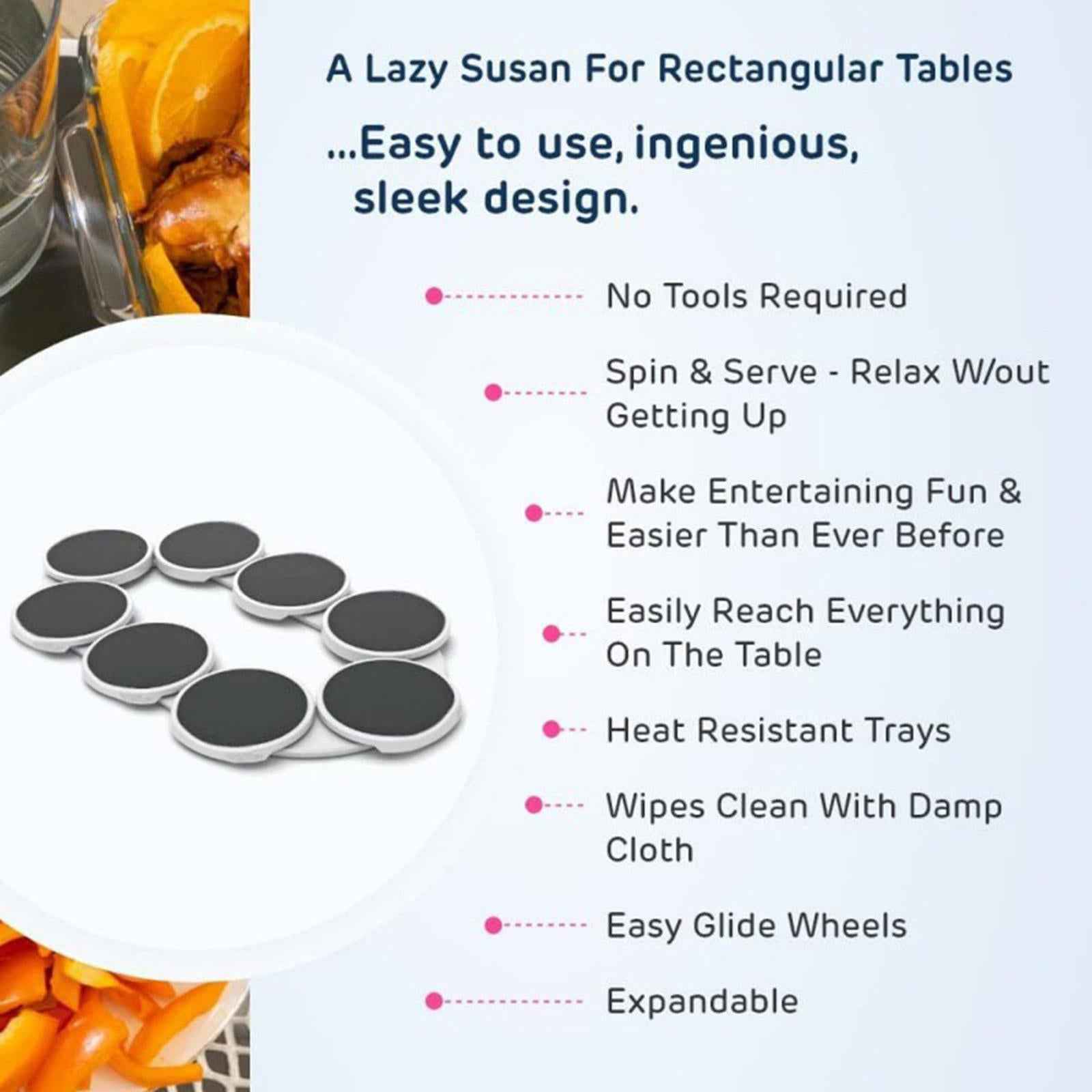 Lazy Susan Revolution Long Table Kitchen Lazy Susan Turntable Expandable