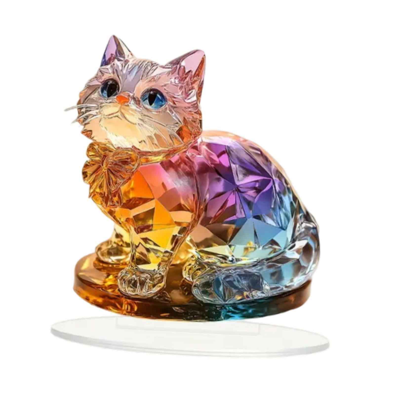 2D Acrylic Ornament Tabletop Ornament Animal Plague for Desk Bedroom Cabinet