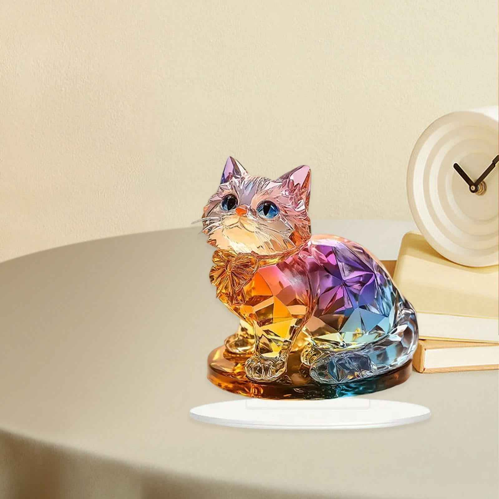 2D Acrylic Ornament Tabletop Ornament Animal Plague for Desk Bedroom Cabinet