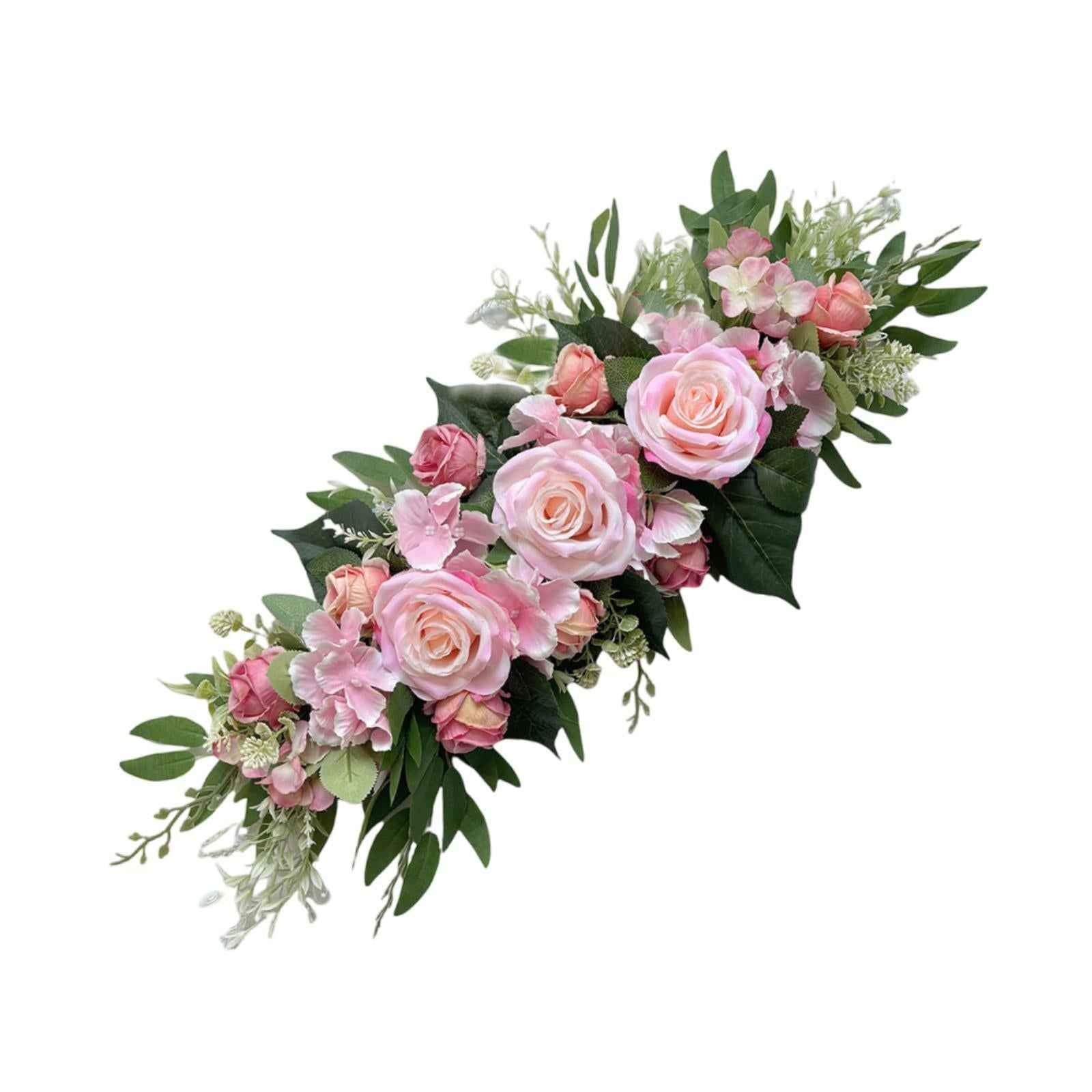 Artificial Wedding Arch Flower Gifts for Bridal Shower Wall Wedding Ceremony Dark Pink