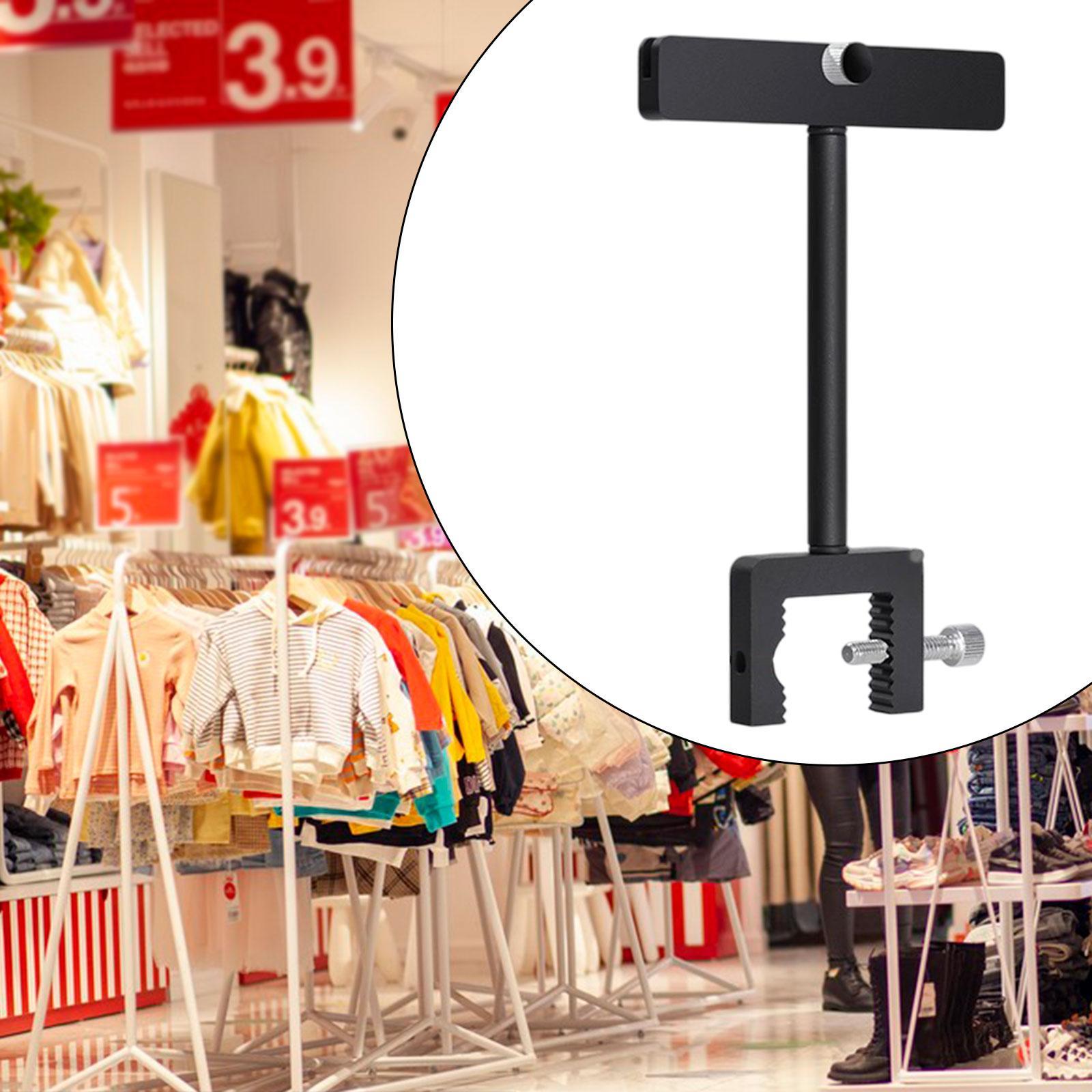 Sign Holder Clamp Reused Rotatable for Supermarket Clothing Store Exhibition Black
