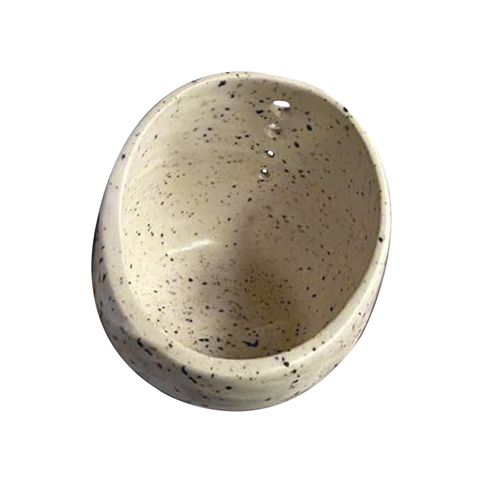 Pottery Stripper Bowl Different Round Hole Sizes Vegetable Leaf Remover Beige