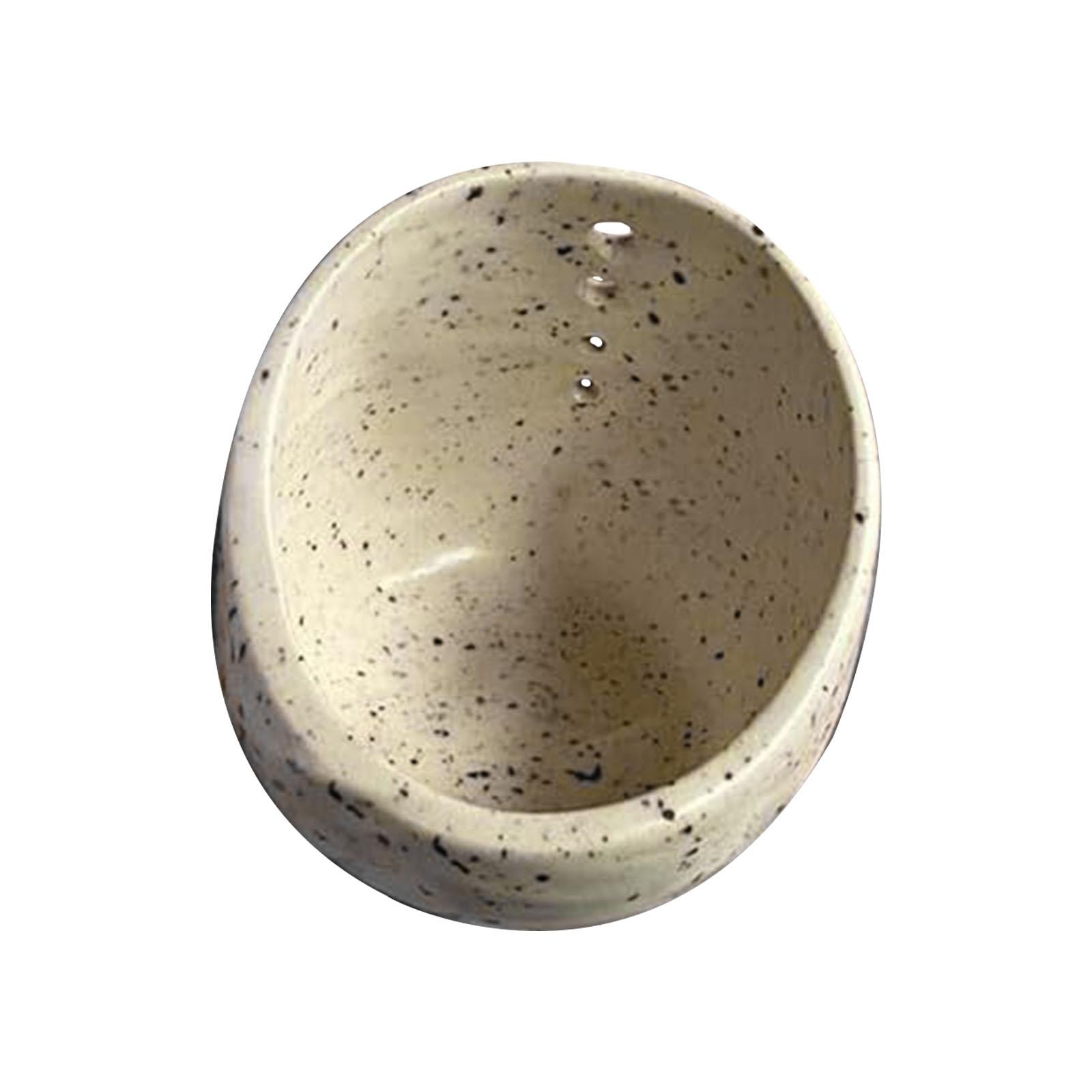 Pottery Stripper Bowl Different Round Hole Sizes Vegetable Leaf Remover Beige