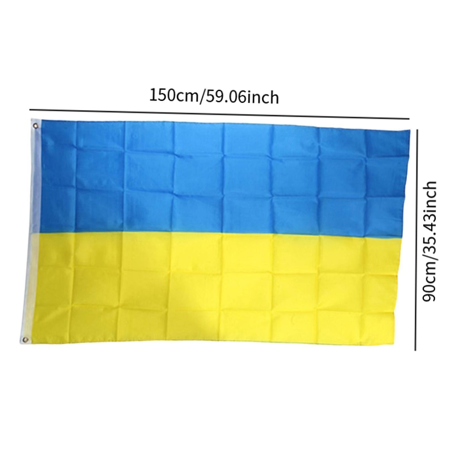 Ukraine Flag Lightweight Yellow and Blue Color Polyester Holiday Celebration