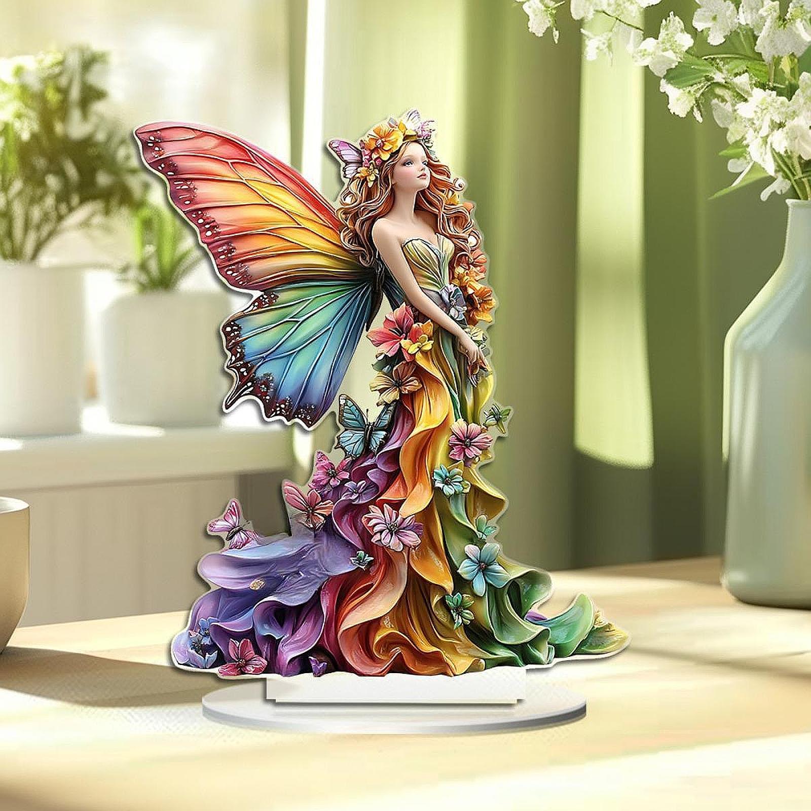 Acrylic Butterfly Fairy Decor Attractive for Fireplace Display Shelf Holiday