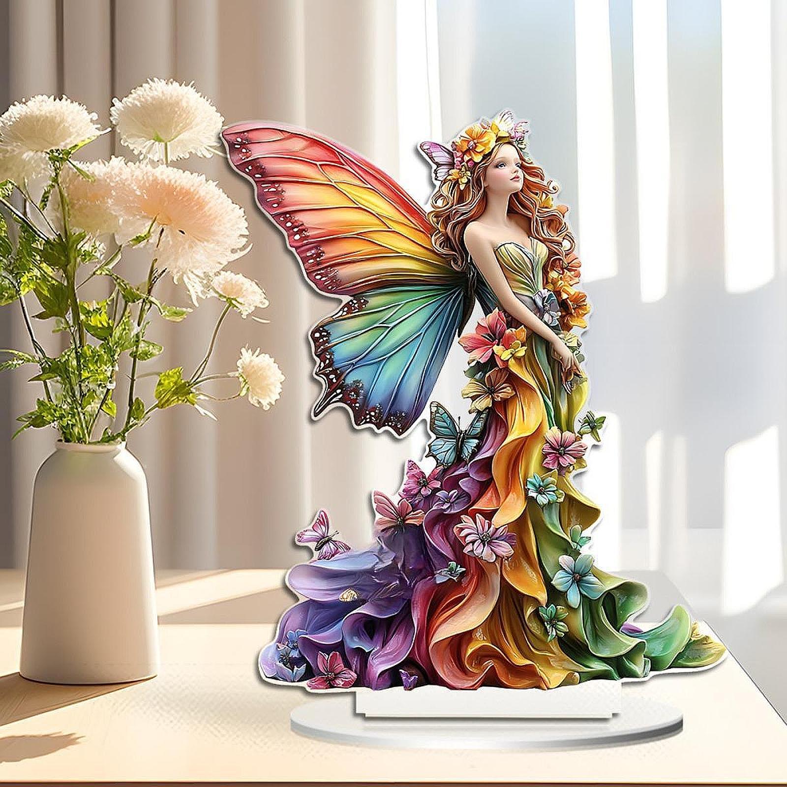 Acrylic Butterfly Fairy Decor Attractive for Fireplace Display Shelf Holiday