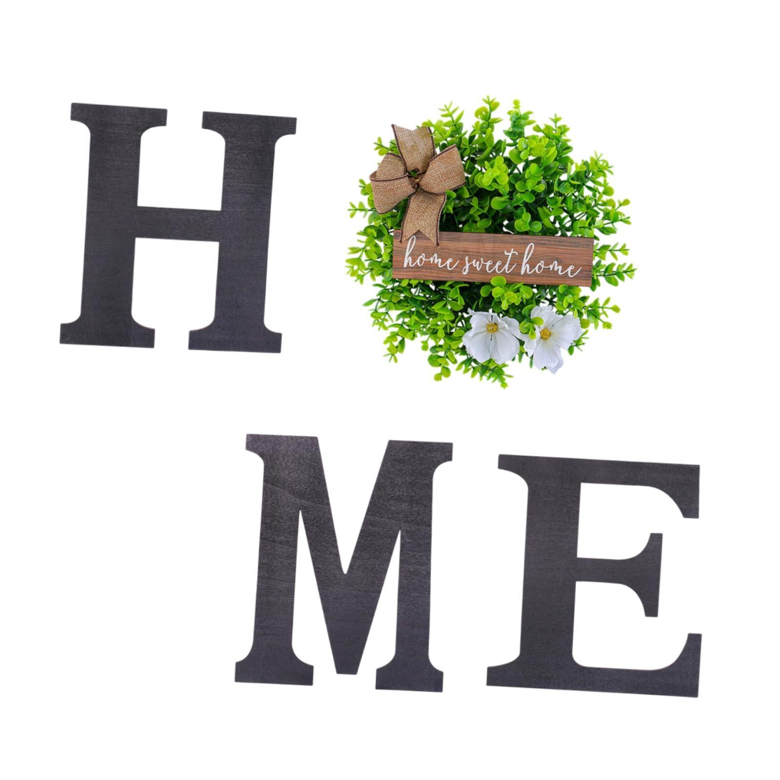 Wooden Home Letters Sign Wall Decor Wall Art for Entryway Indoor Living Room