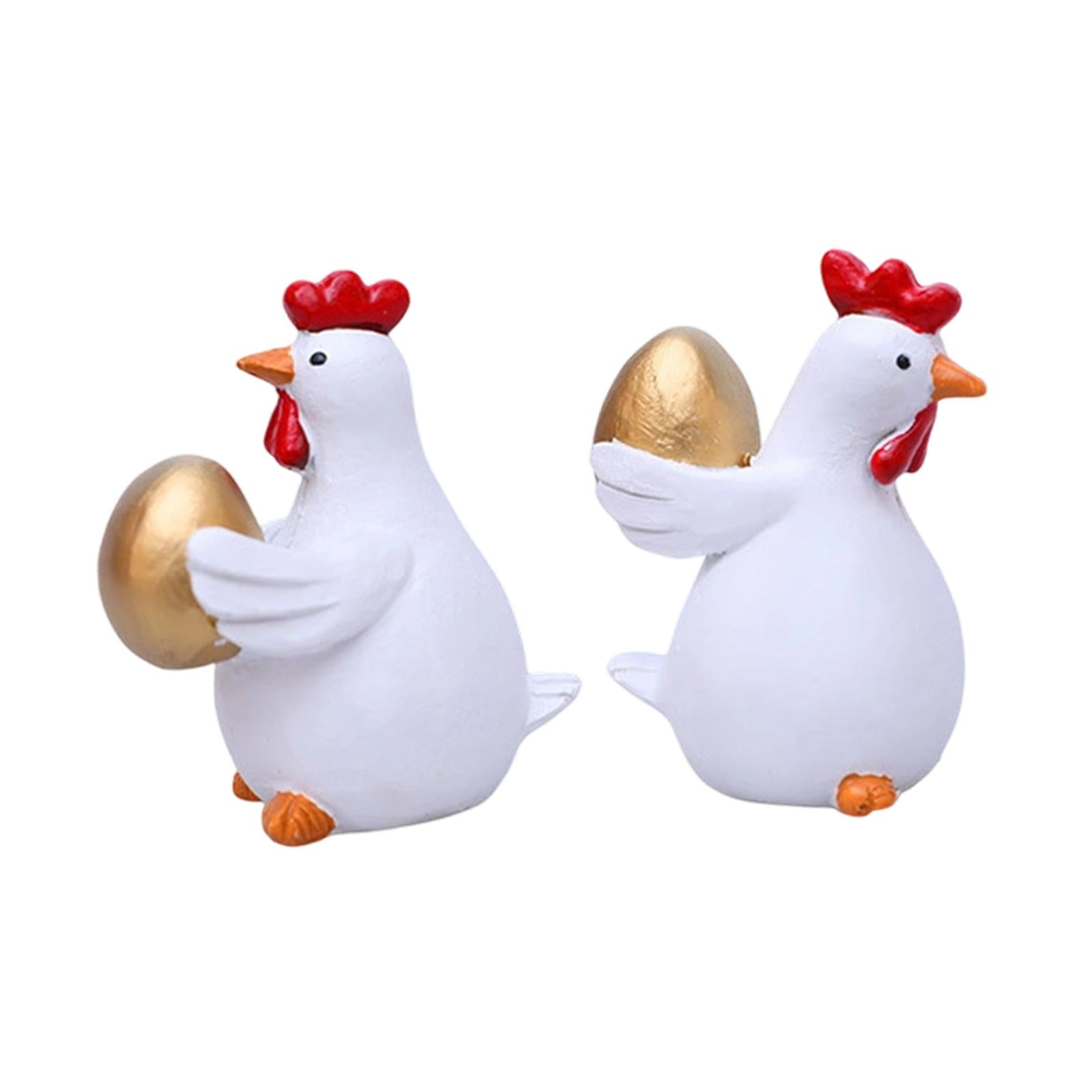 2 Pieces Easter Statue Gift Chick Sculpture for Housewarming Desktop Cabinet