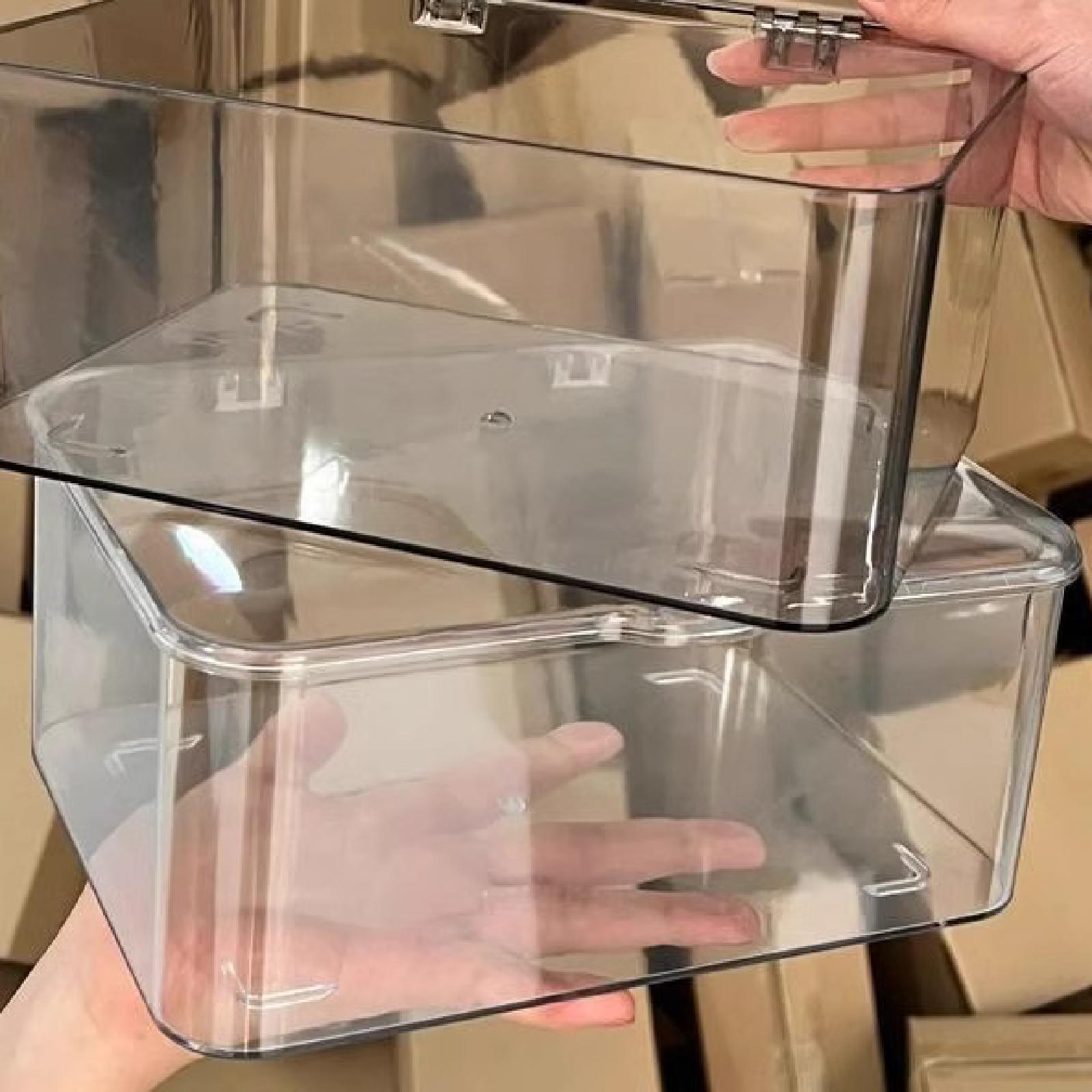Desk Organizer Organization Stationery Storage Box for Bedroom Vanity Office Clear