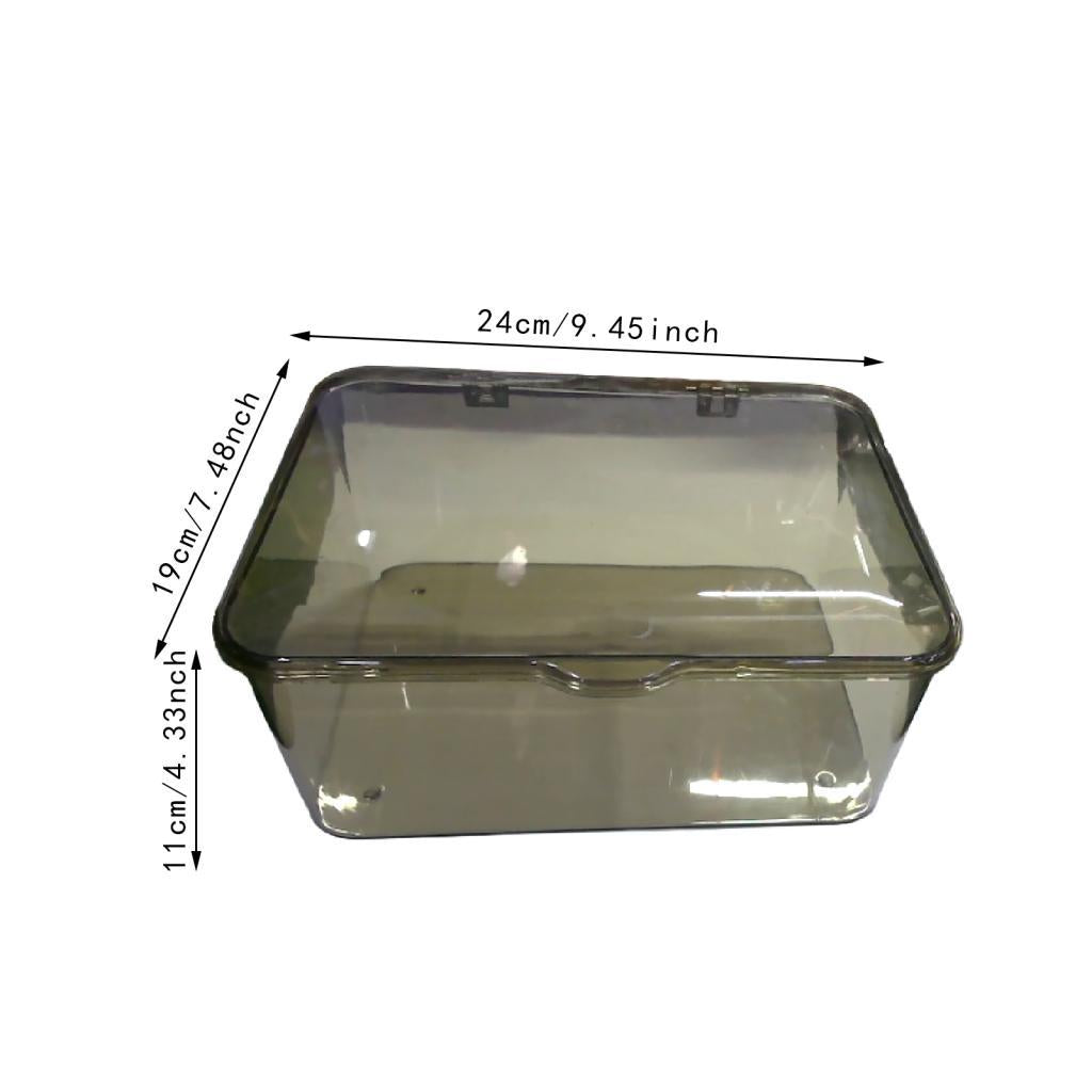 Desk Organizer Organization Stationery Storage Box for Bedroom Vanity Office Transparent Gray