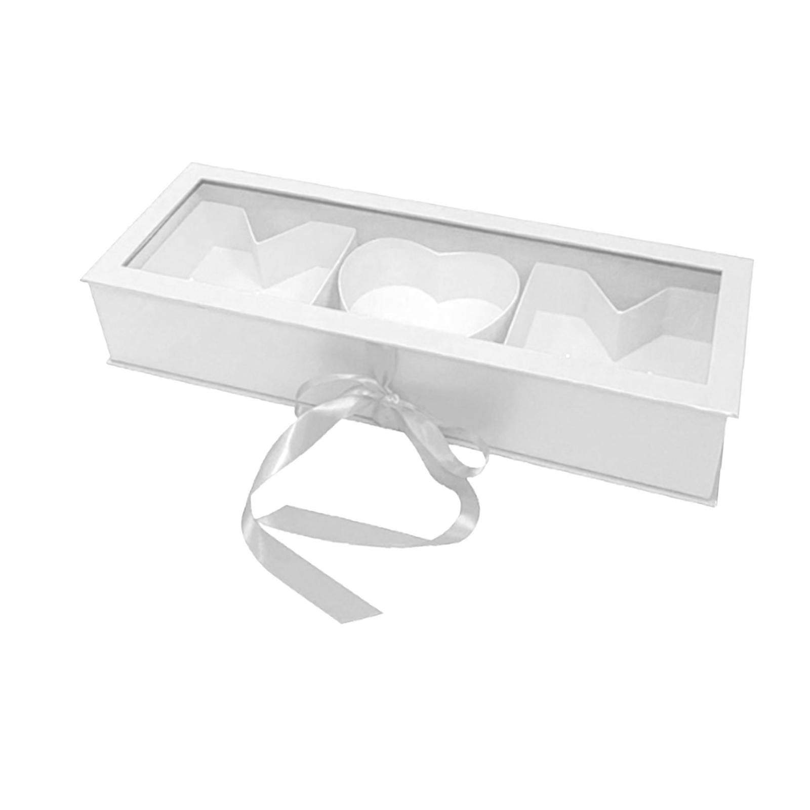 Mom Gift Flower Fillable Box Lightweight for Floral Arrangement 22x7.8x4inch White