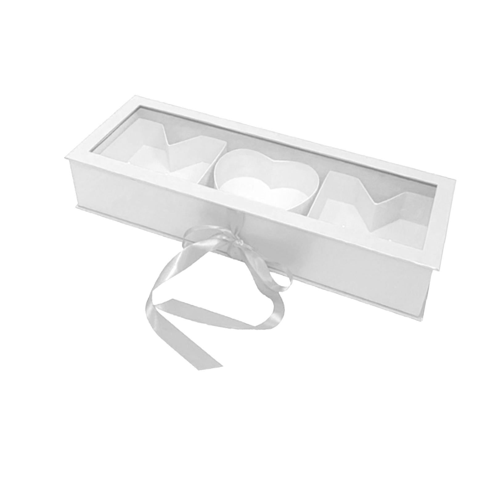 Mom Gift Flower Fillable Box Lightweight for Floral Arrangement 22x7.8x4inch White
