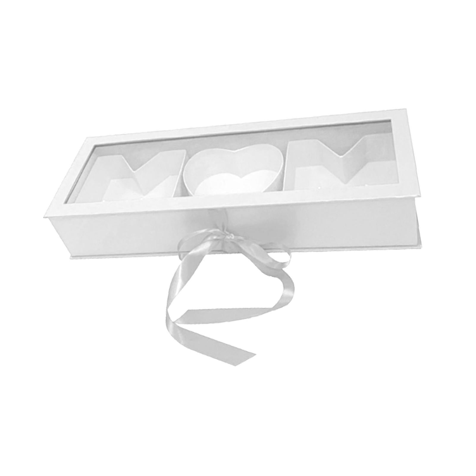 Mom Gift Flower Fillable Box Lightweight for Floral Arrangement 22x7.8x4inch White