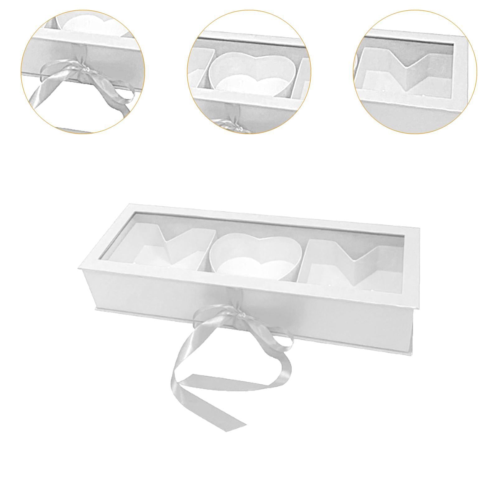 Mom Gift Flower Fillable Box Lightweight for Floral Arrangement 22x7.8x4inch White