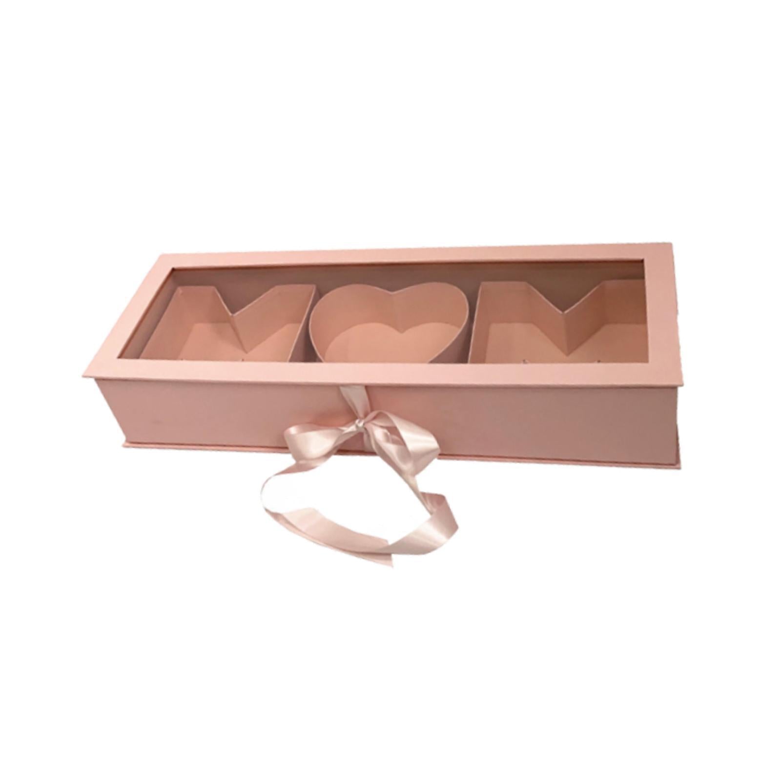 Mom Gift Flower Fillable Box Lightweight for Floral Arrangement 22x7.8x4inch Pink