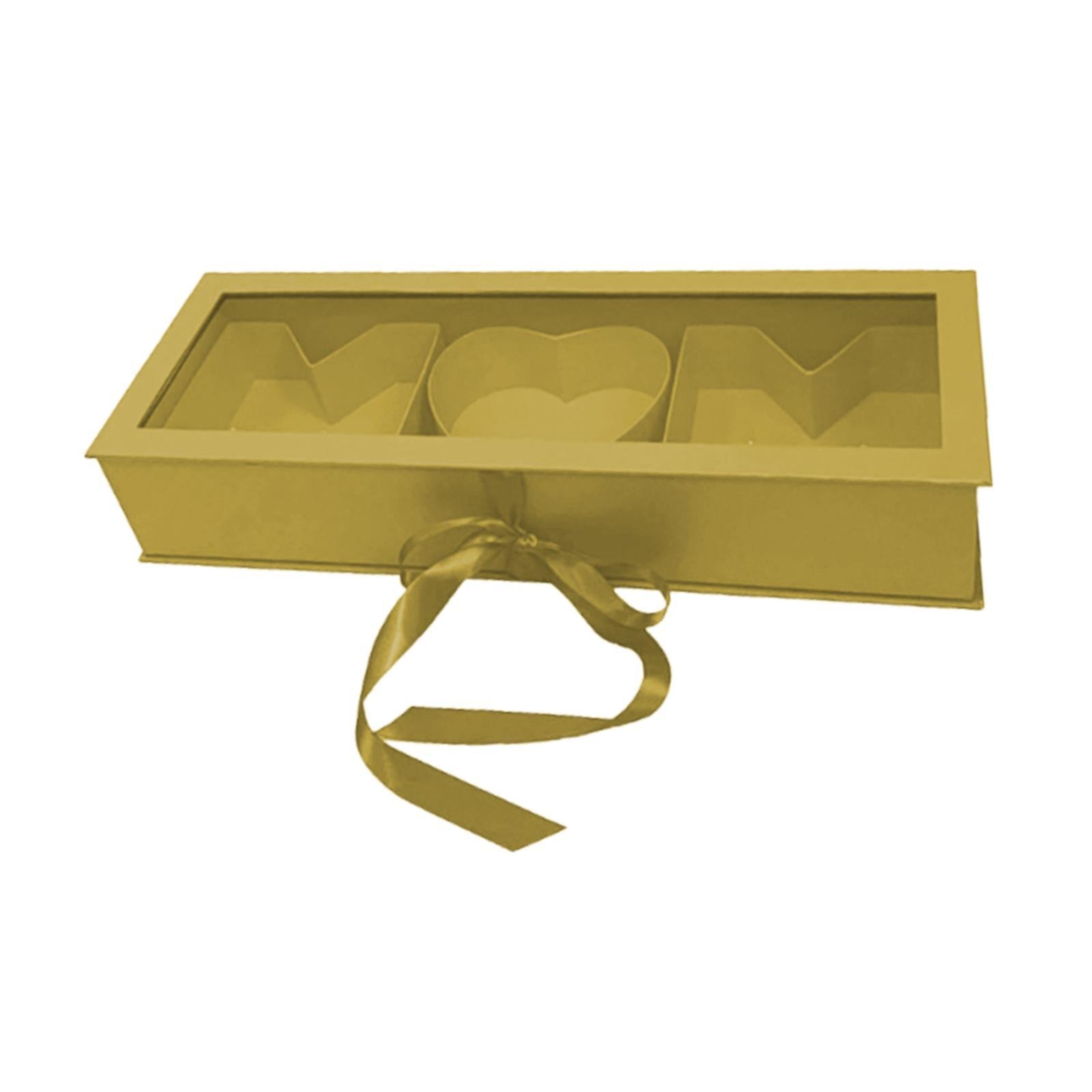 Mom Gift Flower Fillable Box Lightweight for Floral Arrangement 22x7.8x4inch Golden