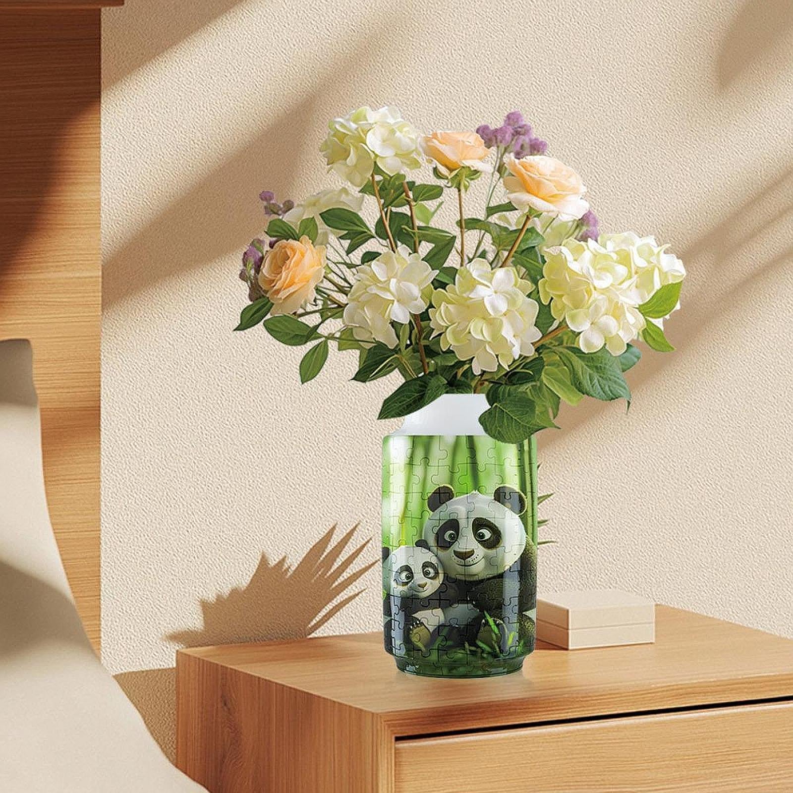 3D Puzzle Flower Vase Desktop Centerpiece Simple Party Decorative Flower Pot