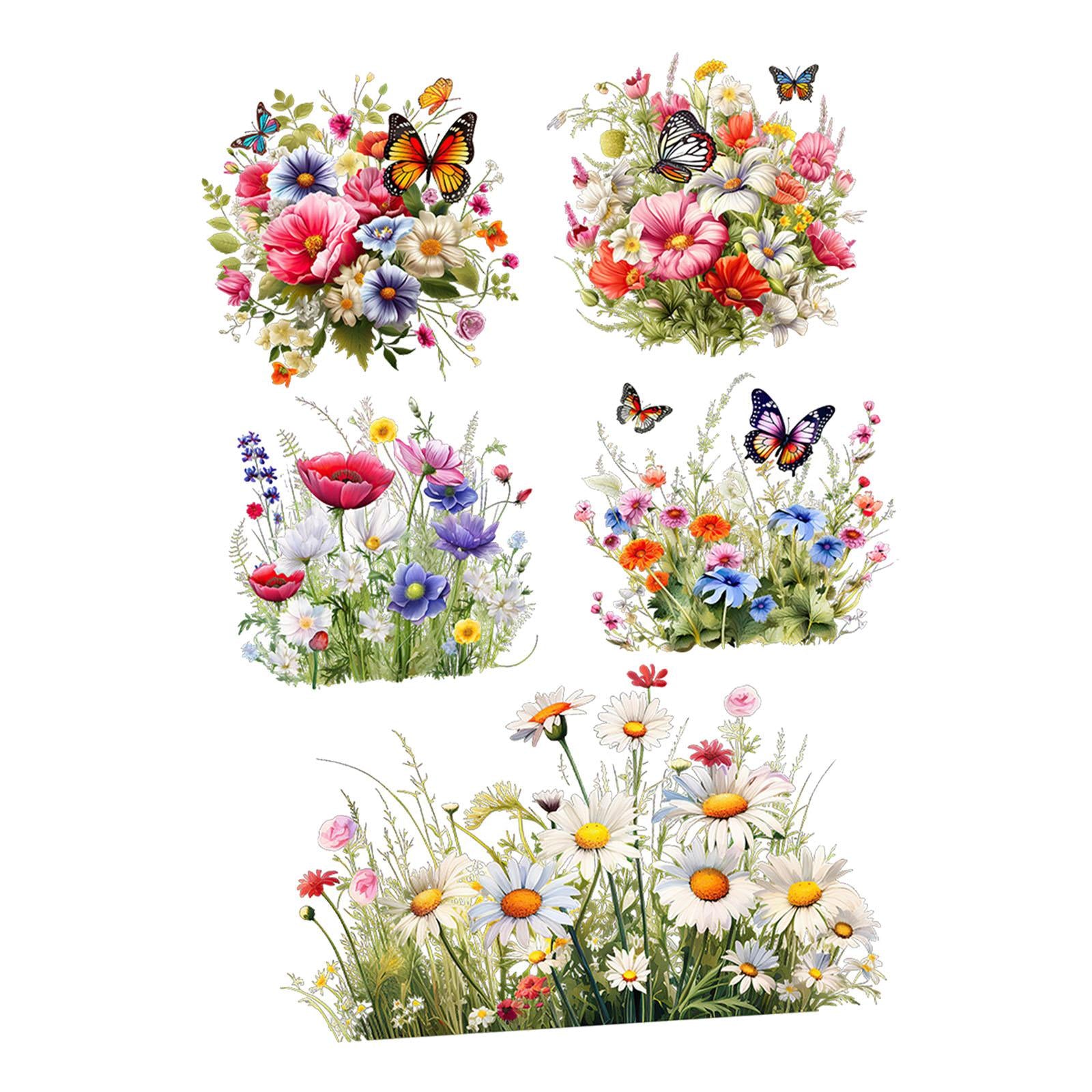 Butterfly Floral Wall Sticker Poster Wallpaper for Offices Playroom Bathroom