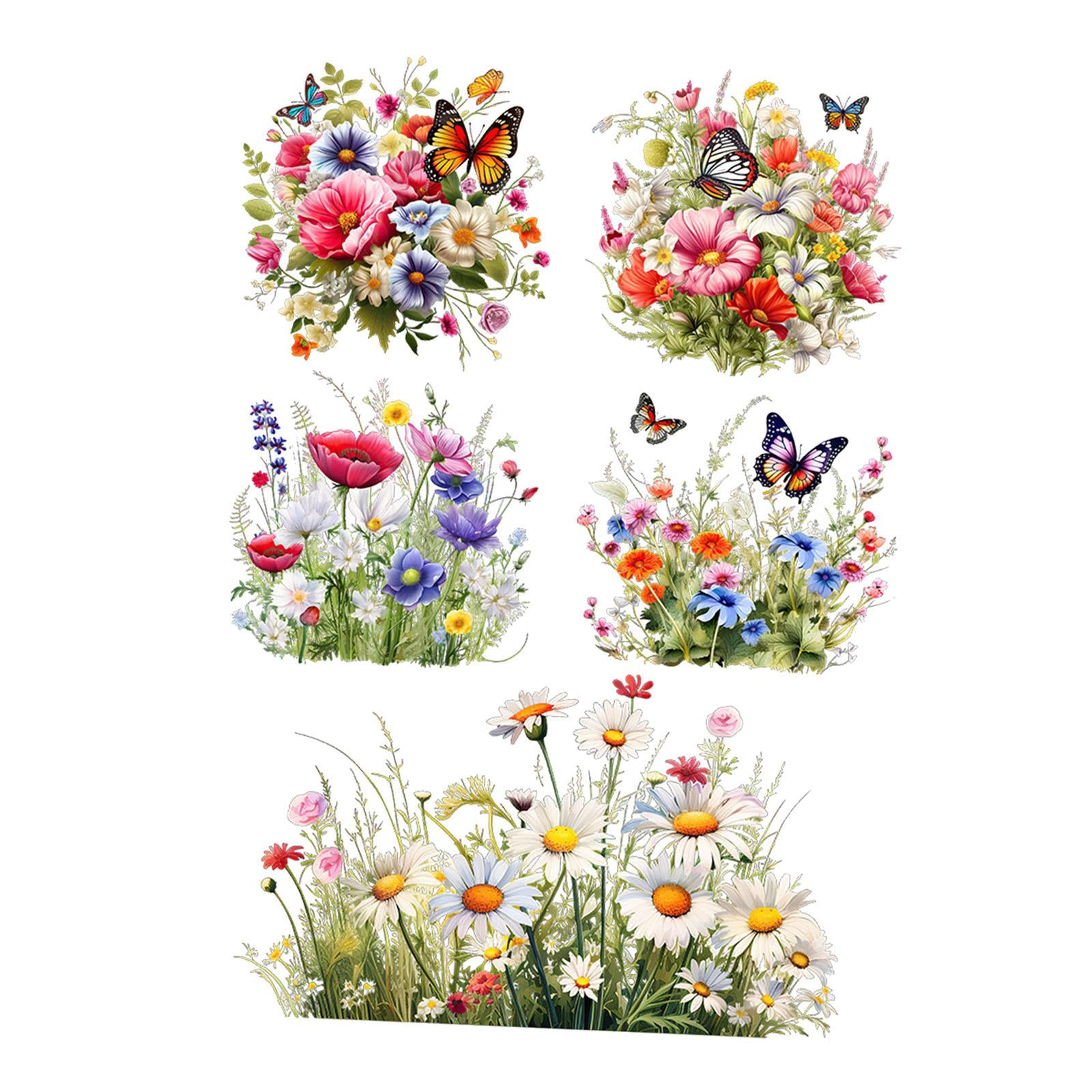 Butterfly Floral Wall Sticker Poster Wallpaper for Offices Playroom Bathroom
