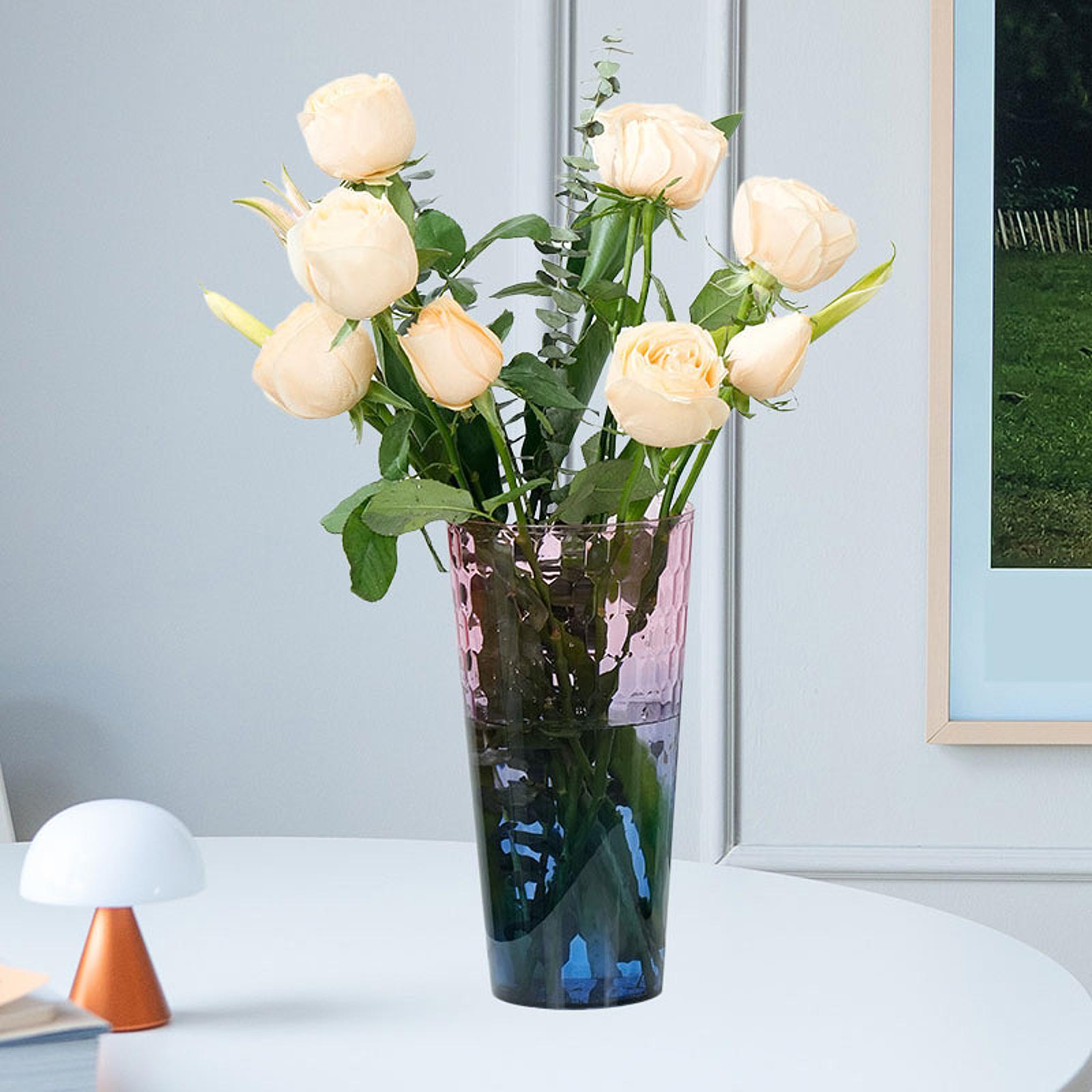 Flower Vase Dry Flowers Desk Floral Arrangement for Mantel Fireplace Wedding Blue Pink