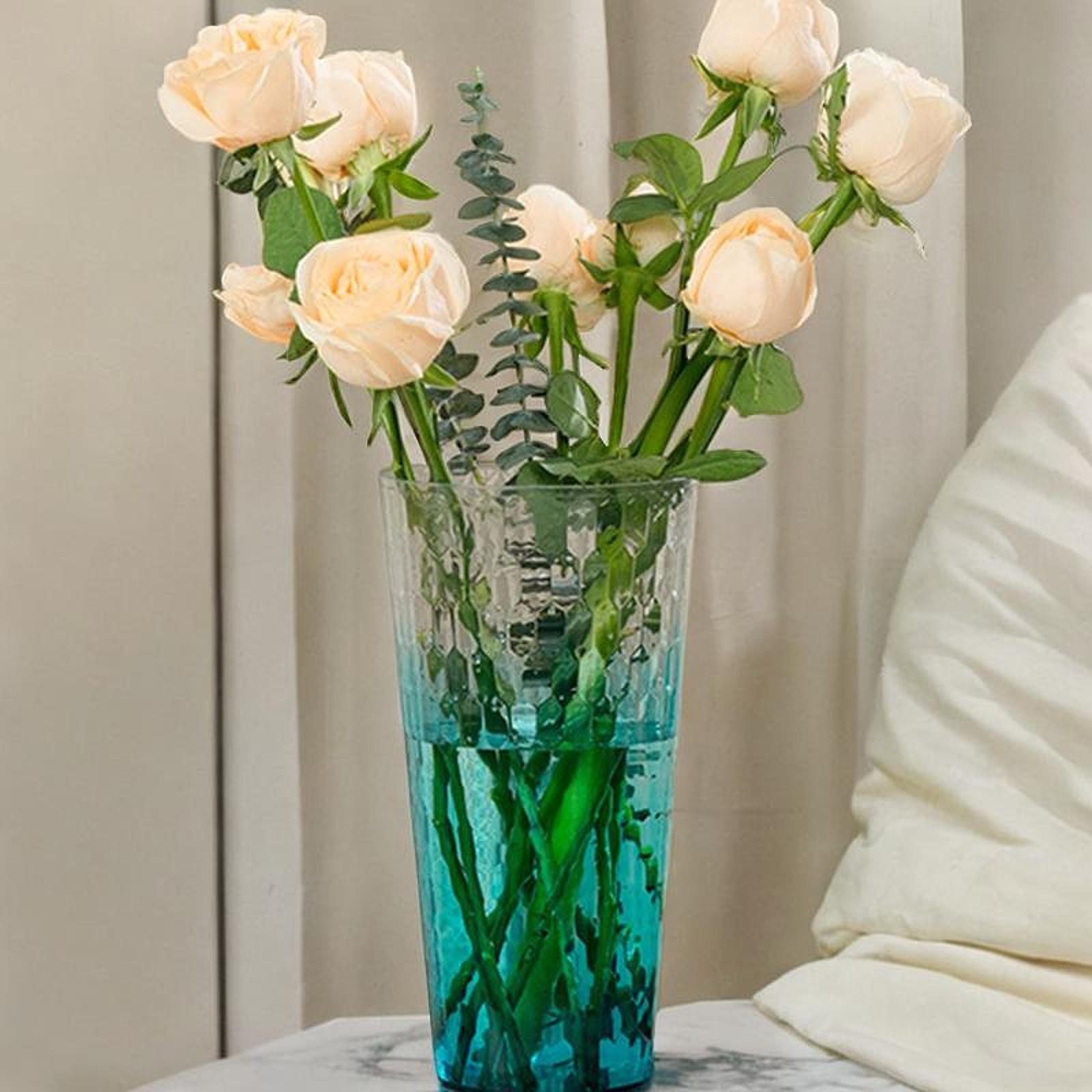 Flower Vase Dry Flowers Desk Floral Arrangement for Mantel Fireplace Wedding Blue