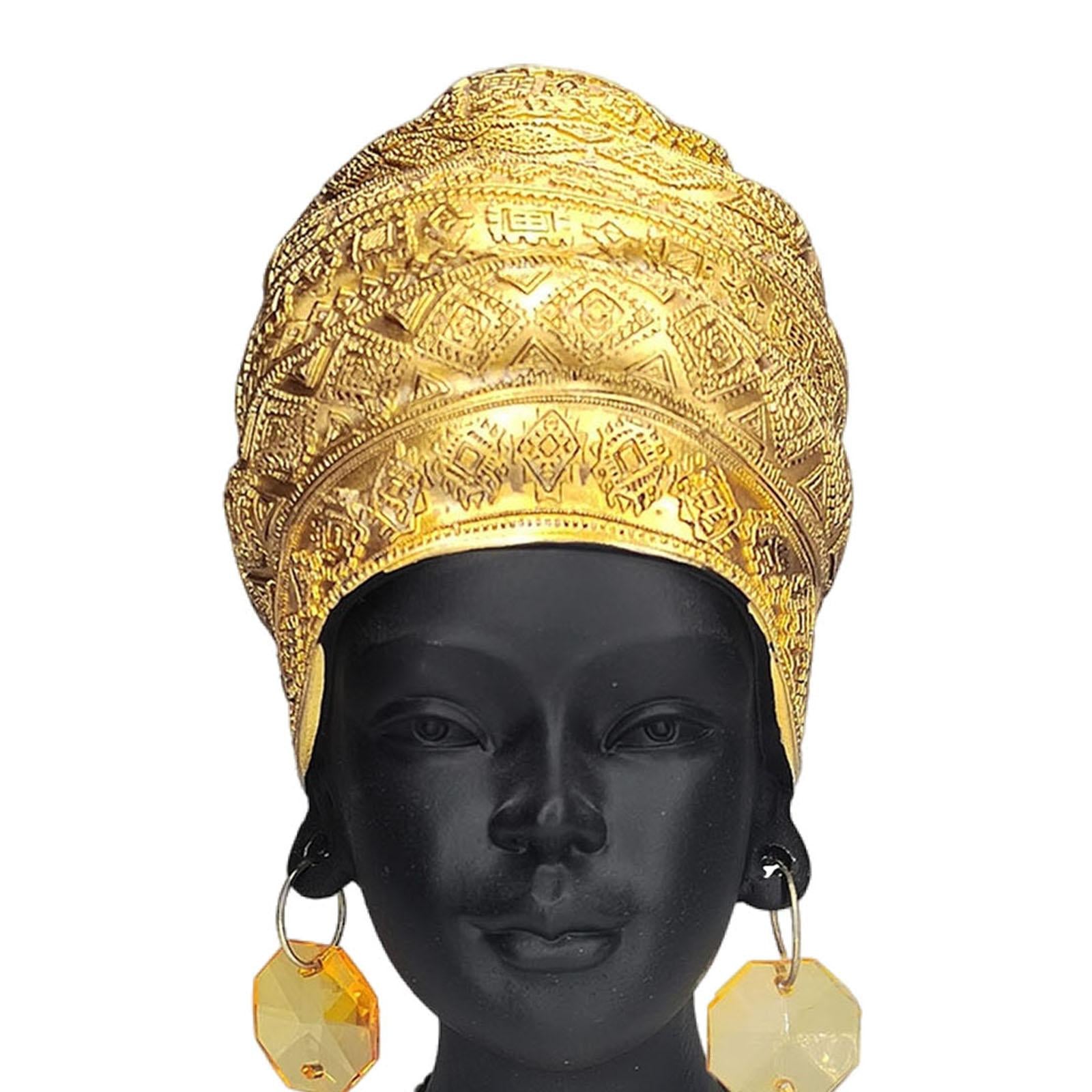African Woman Statue Gift Craft Tabletop Ornament for Office Bookshelf Hotel