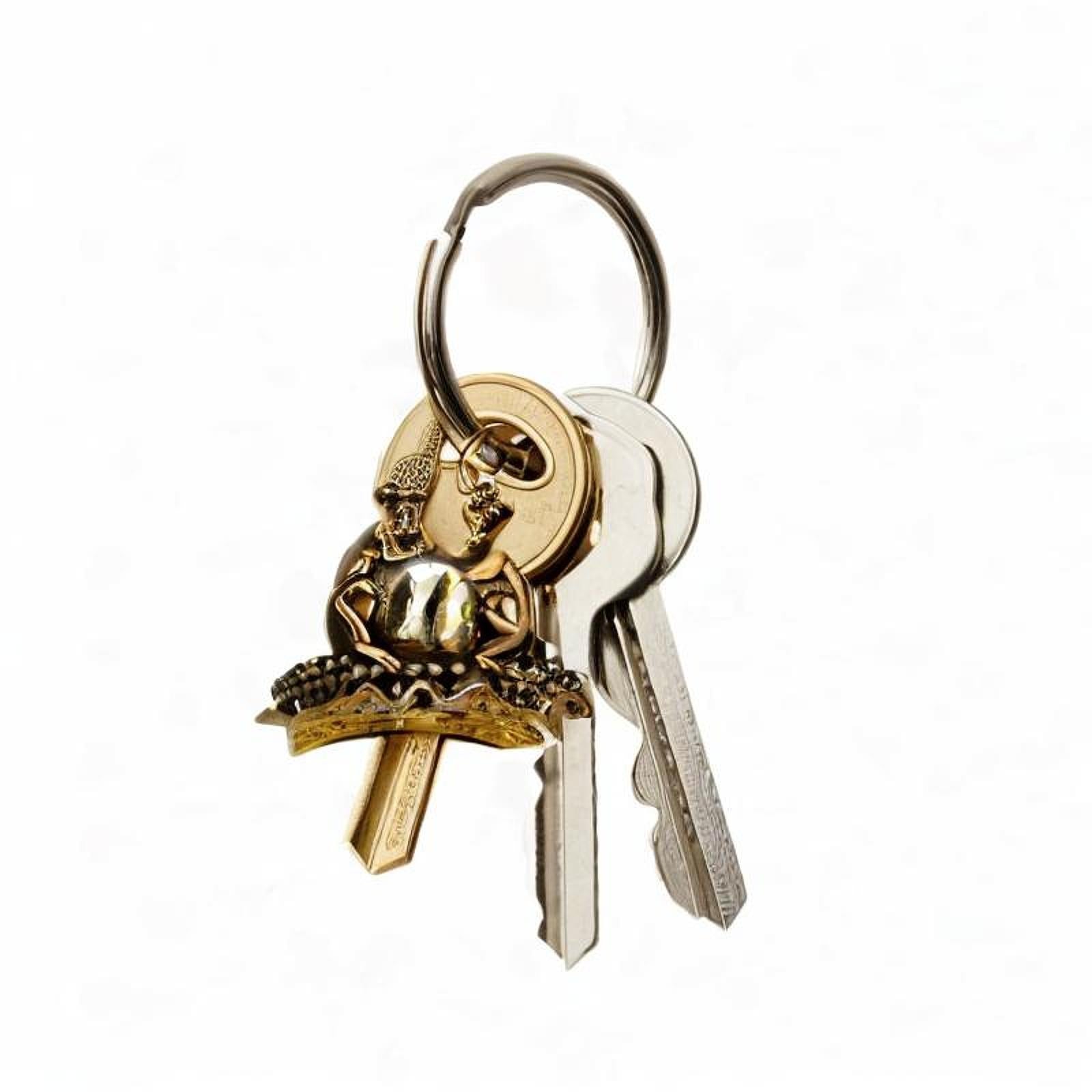 Brass Mouse Keychain Mini Simulated Mouse Figurine for Cafe Desktop Tea Room