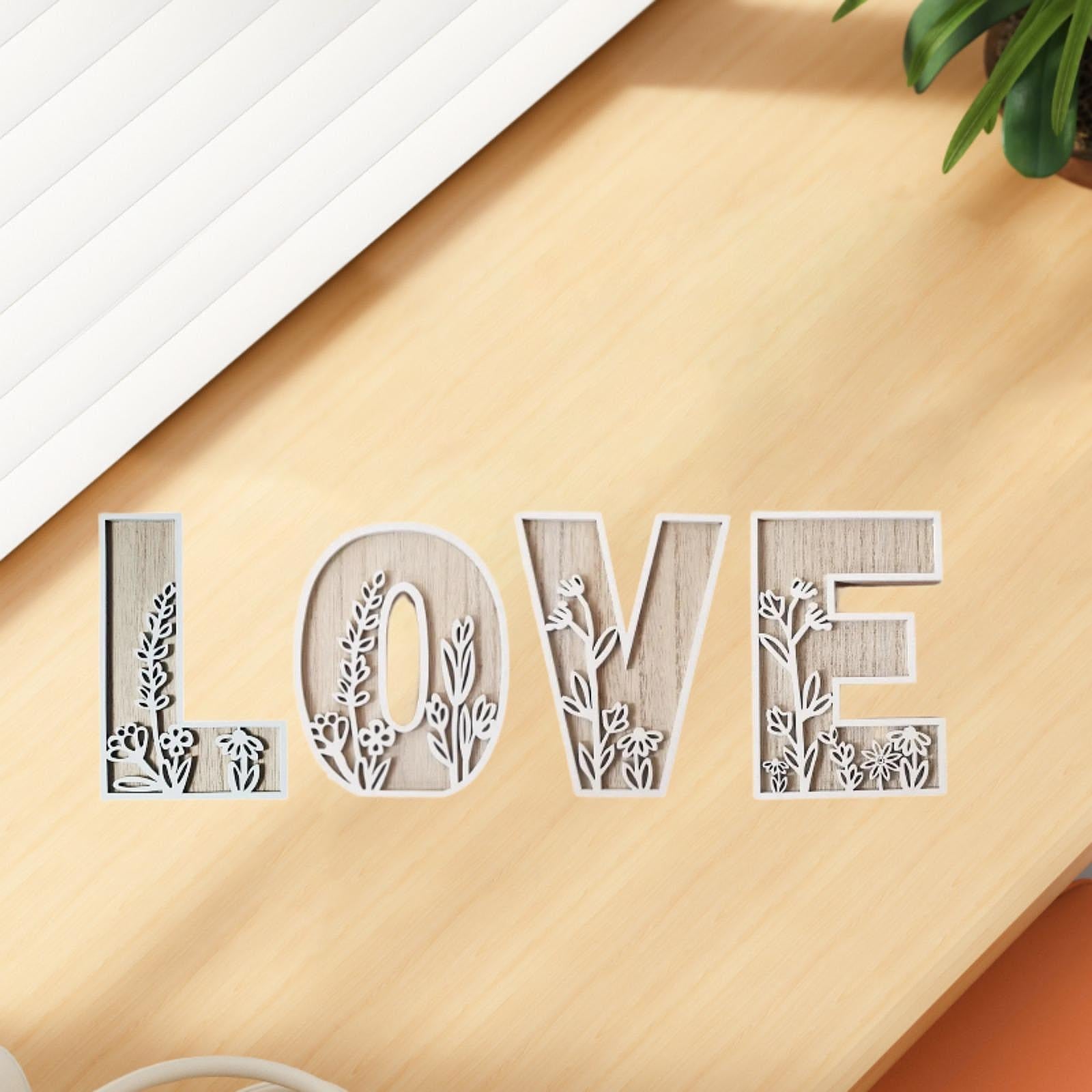 English Letters Statue Decorative Figurine for Bookshelf Party Supplies Dorm LOVE Ornament