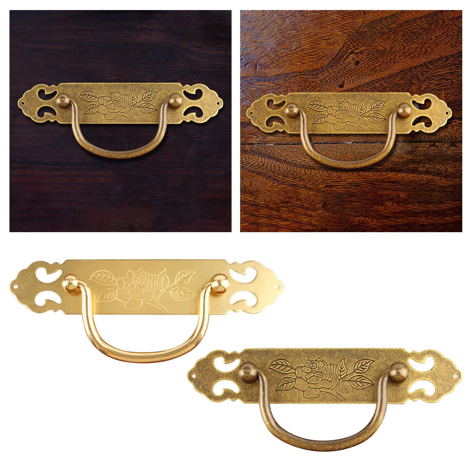Drawer Pull Handle Brass Furniture Door Handle for Cupboard Bathroom Kitchen Gold