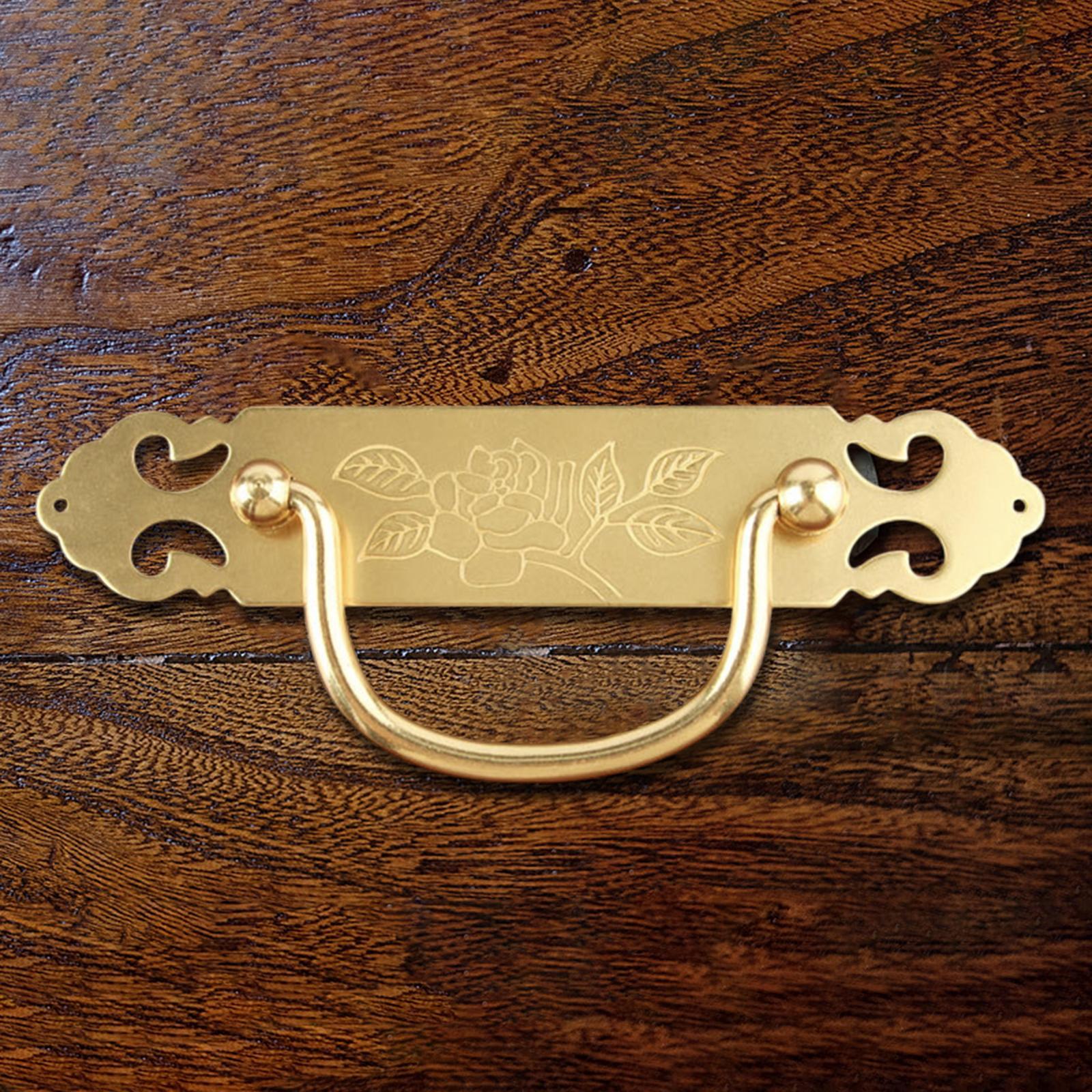 Drawer Pull Handle Brass Furniture Door Handle for Cupboard Bathroom Kitchen Gold