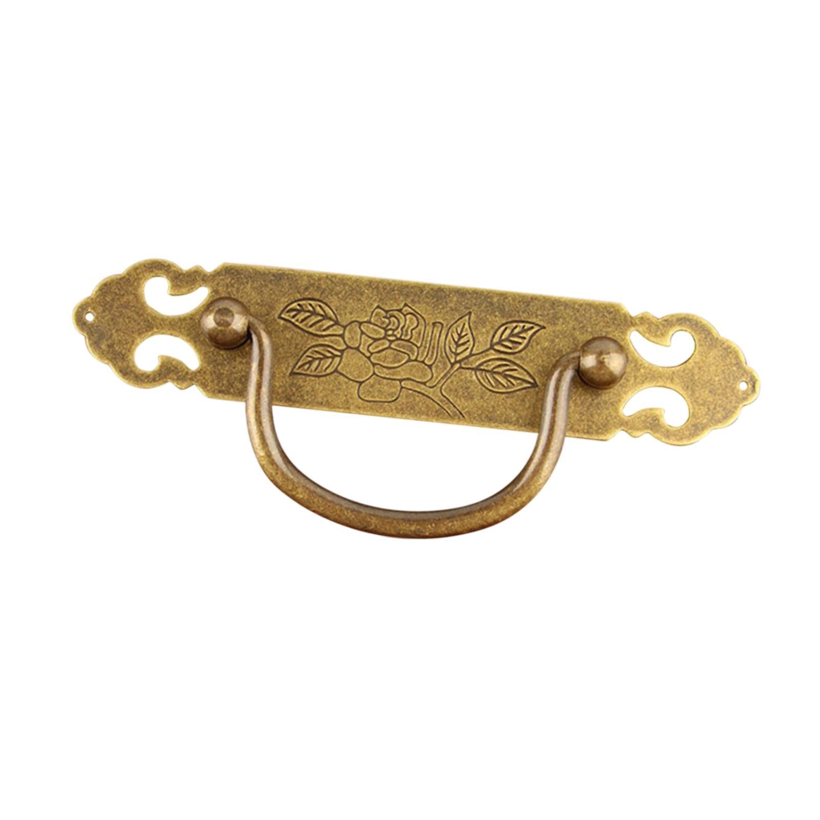 Drawer Pull Handle Brass Furniture Door Handle for Cupboard Bathroom Kitchen Bronze