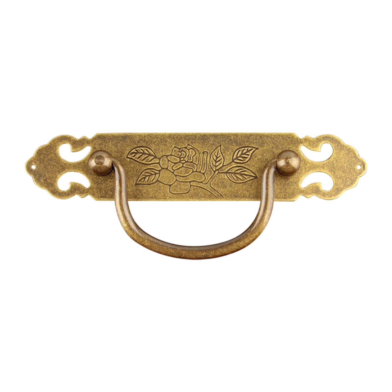 Drawer Pull Handle Brass Furniture Door Handle for Cupboard Bathroom Kitchen Bronze