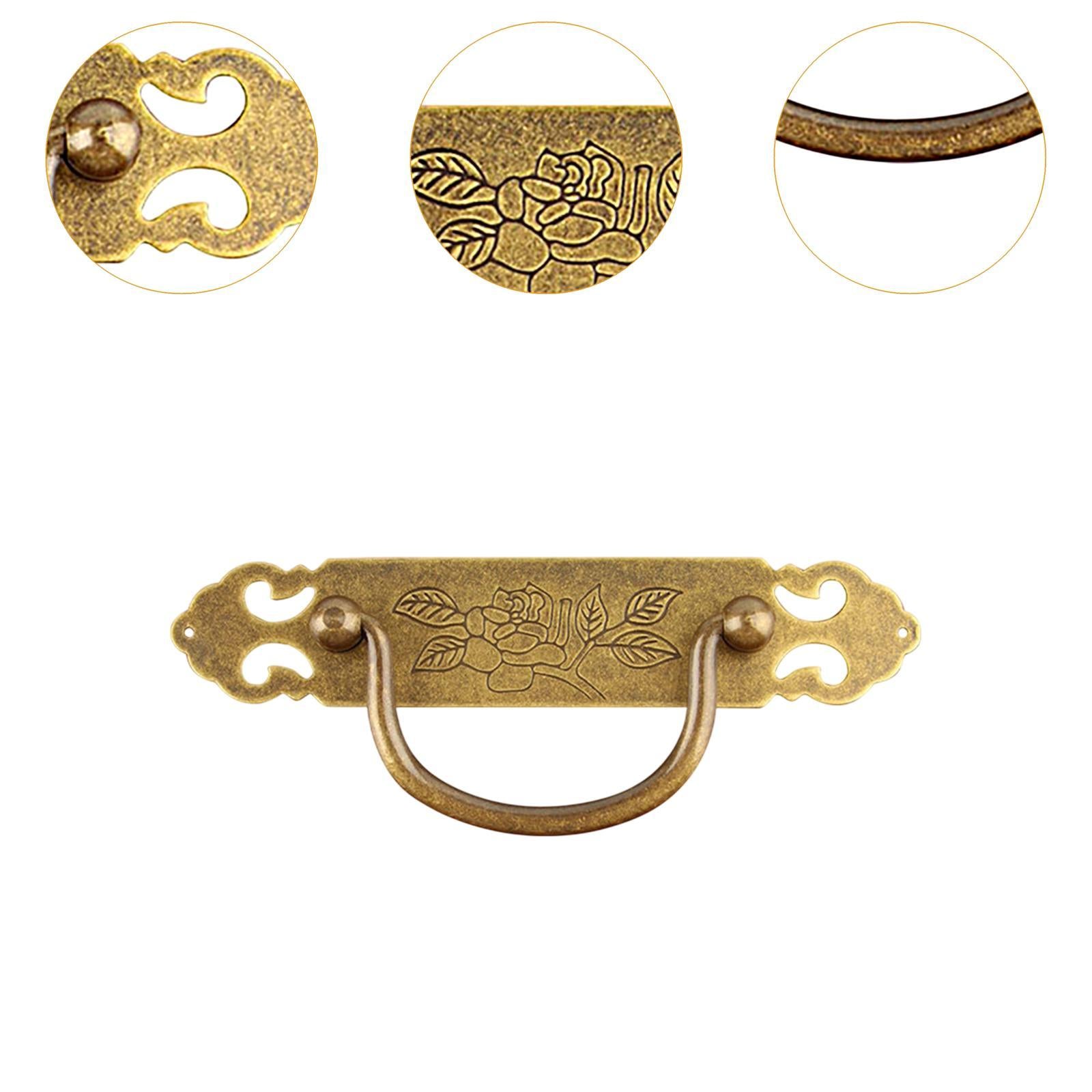 Drawer Pull Handle Brass Furniture Door Handle for Cupboard Bathroom Kitchen Bronze