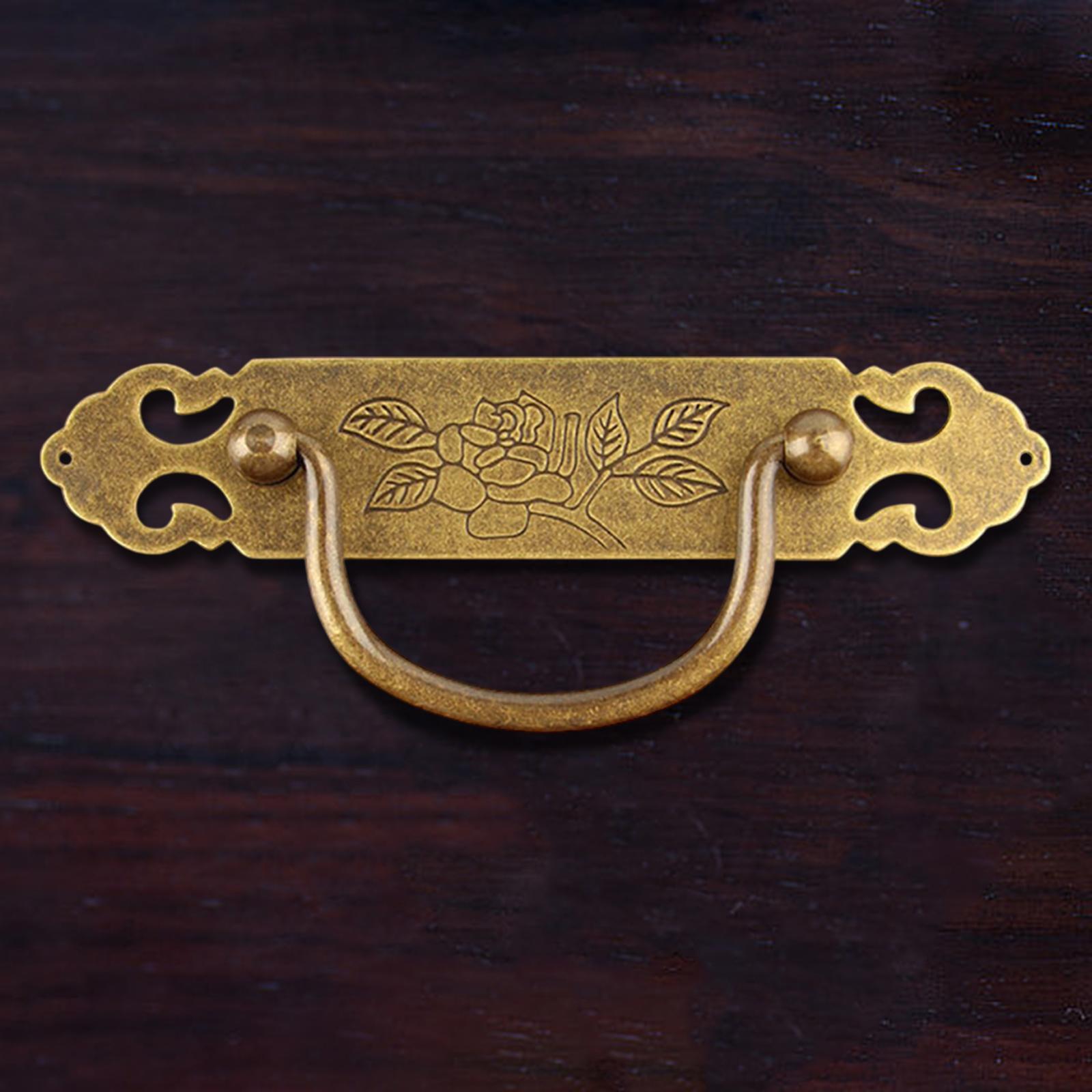 Drawer Pull Handle Brass Furniture Door Handle for Cupboard Bathroom Kitchen Bronze