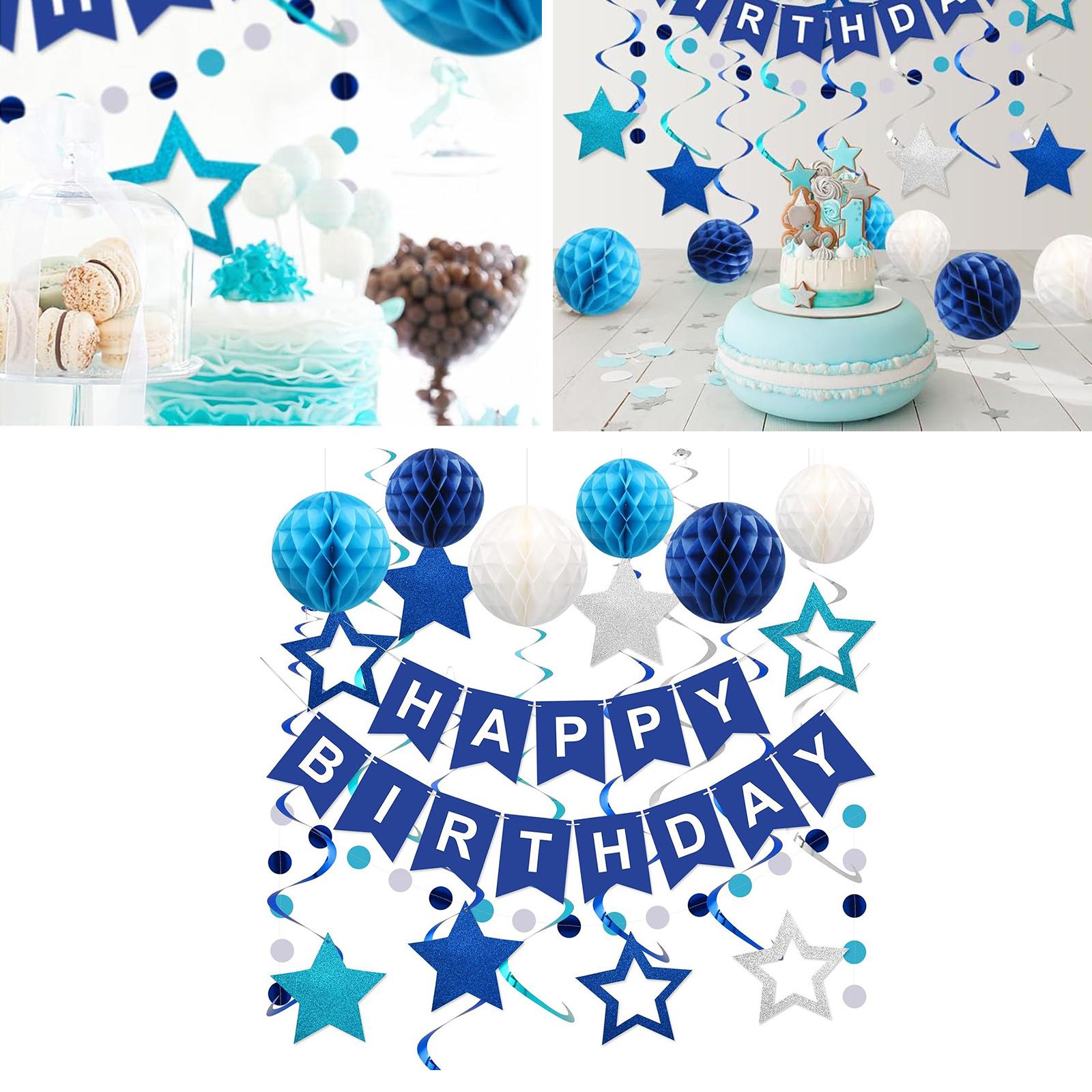 Birthday Banner Paper Crafts for Backyard Farmhouse for Women Men Boys Girls