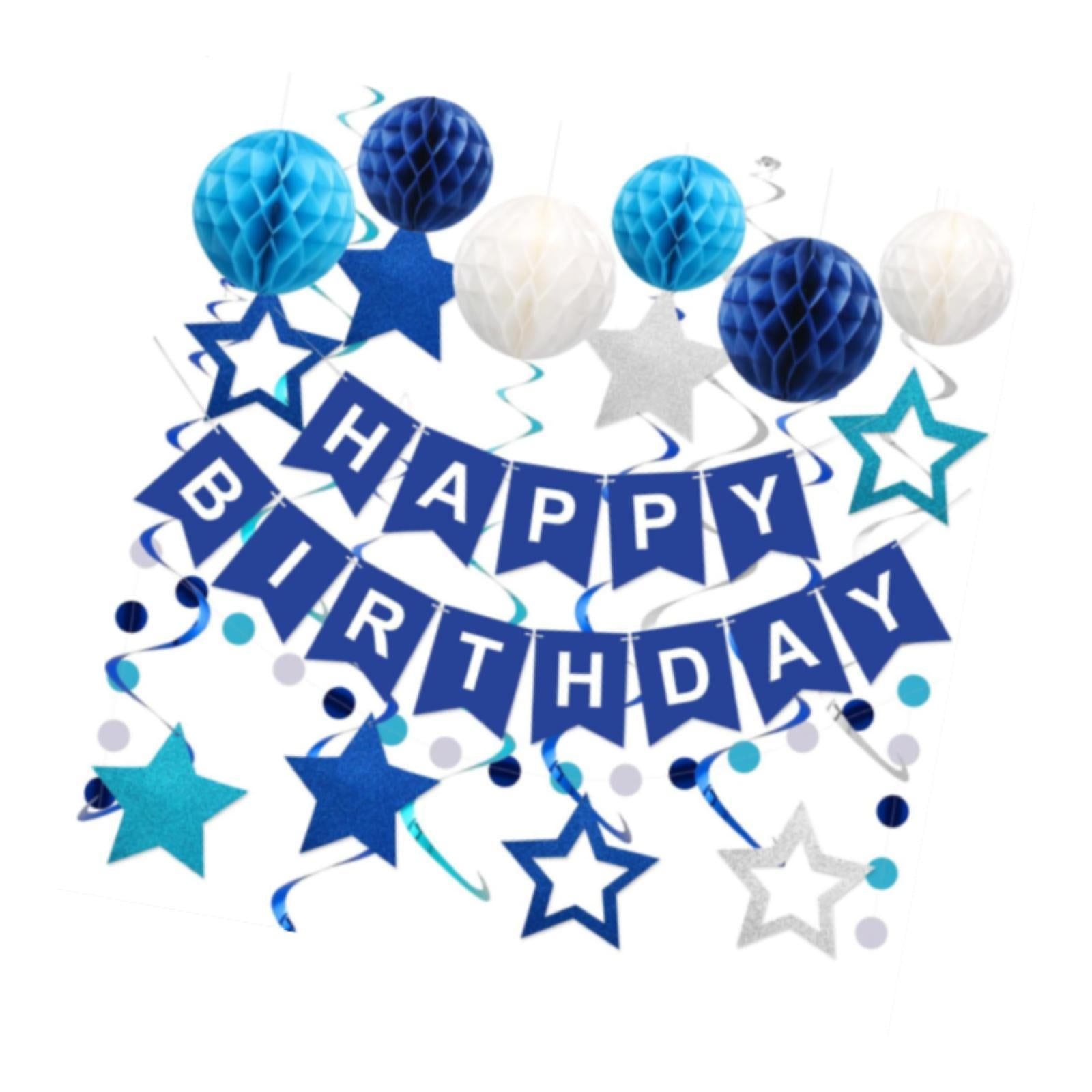 Birthday Banner Paper Crafts for Backyard Farmhouse for Women Men Boys Girls