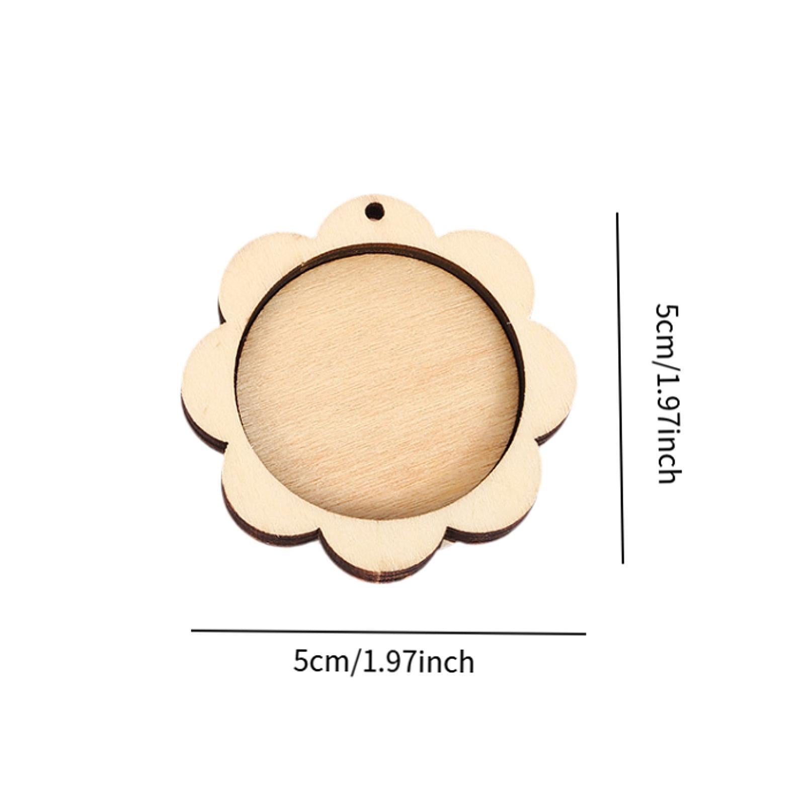 10 Pieces Mini Embroidery Hoop for DIY Jewelry Pendant and Keychain Quilting Flower Shape