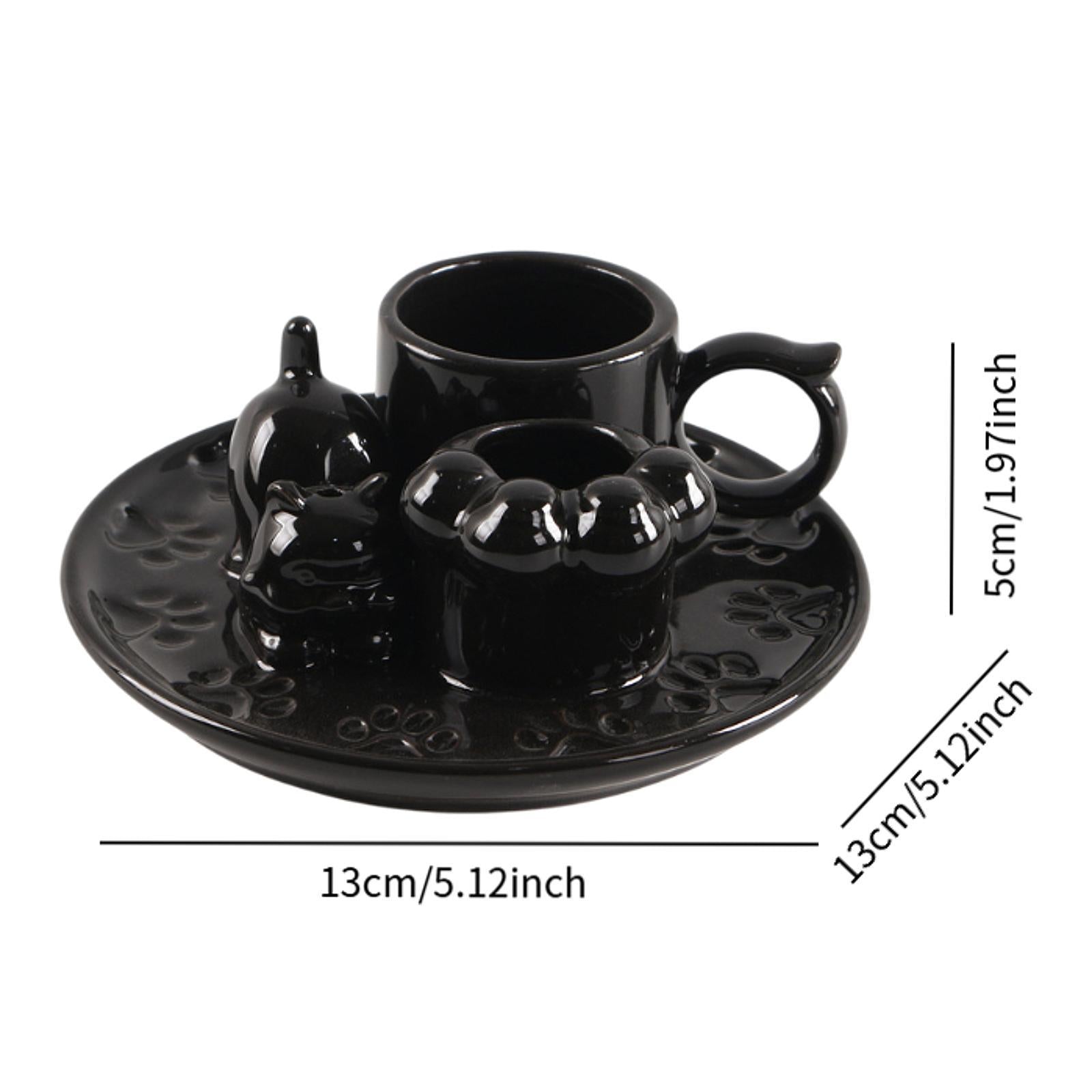 Palo Santo Holder Ceramic Sage Bundle Burner for Meditation Desk Living Room Black
