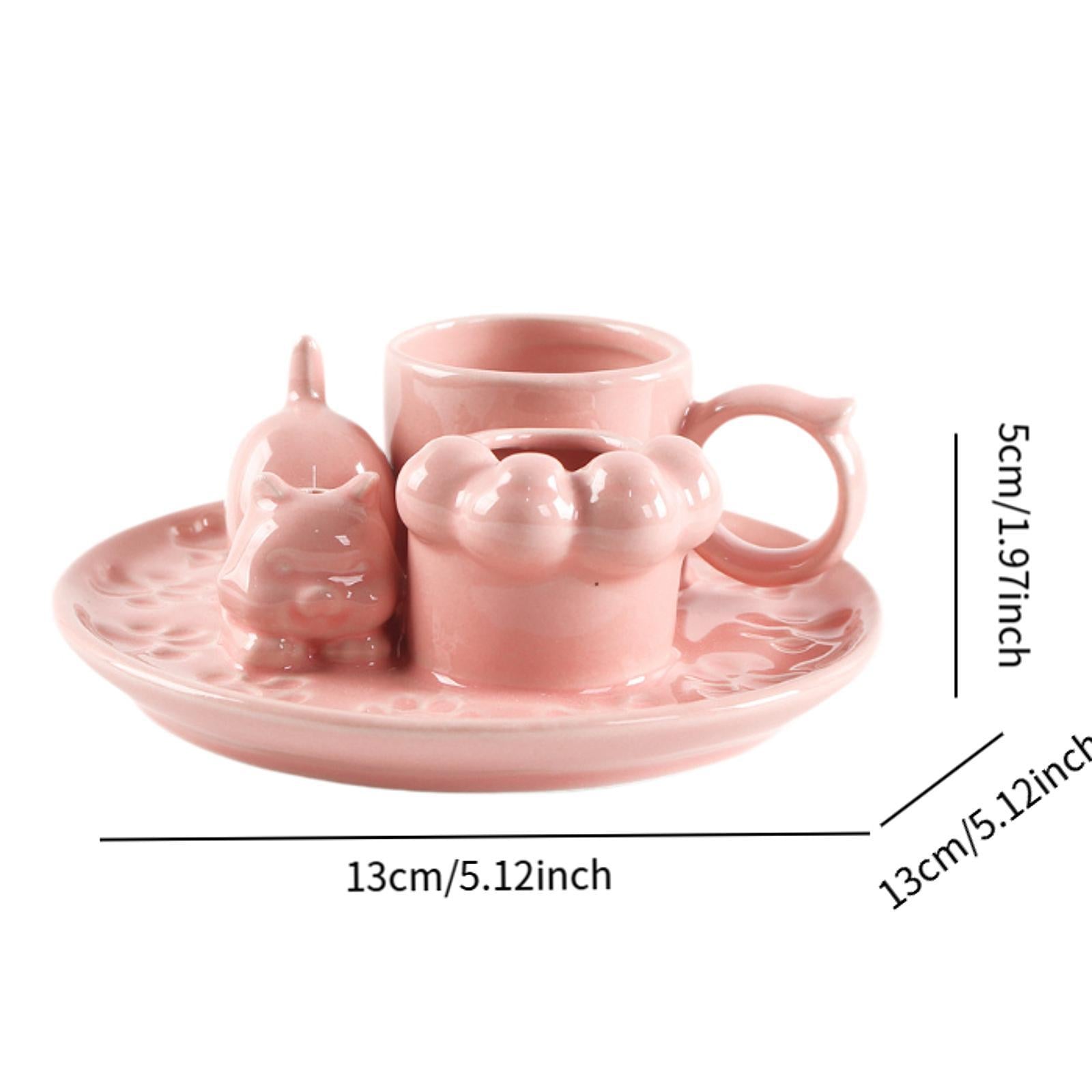 Palo Santo Holder Ceramic Sage Bundle Burner for Meditation Desk Living Room Pink